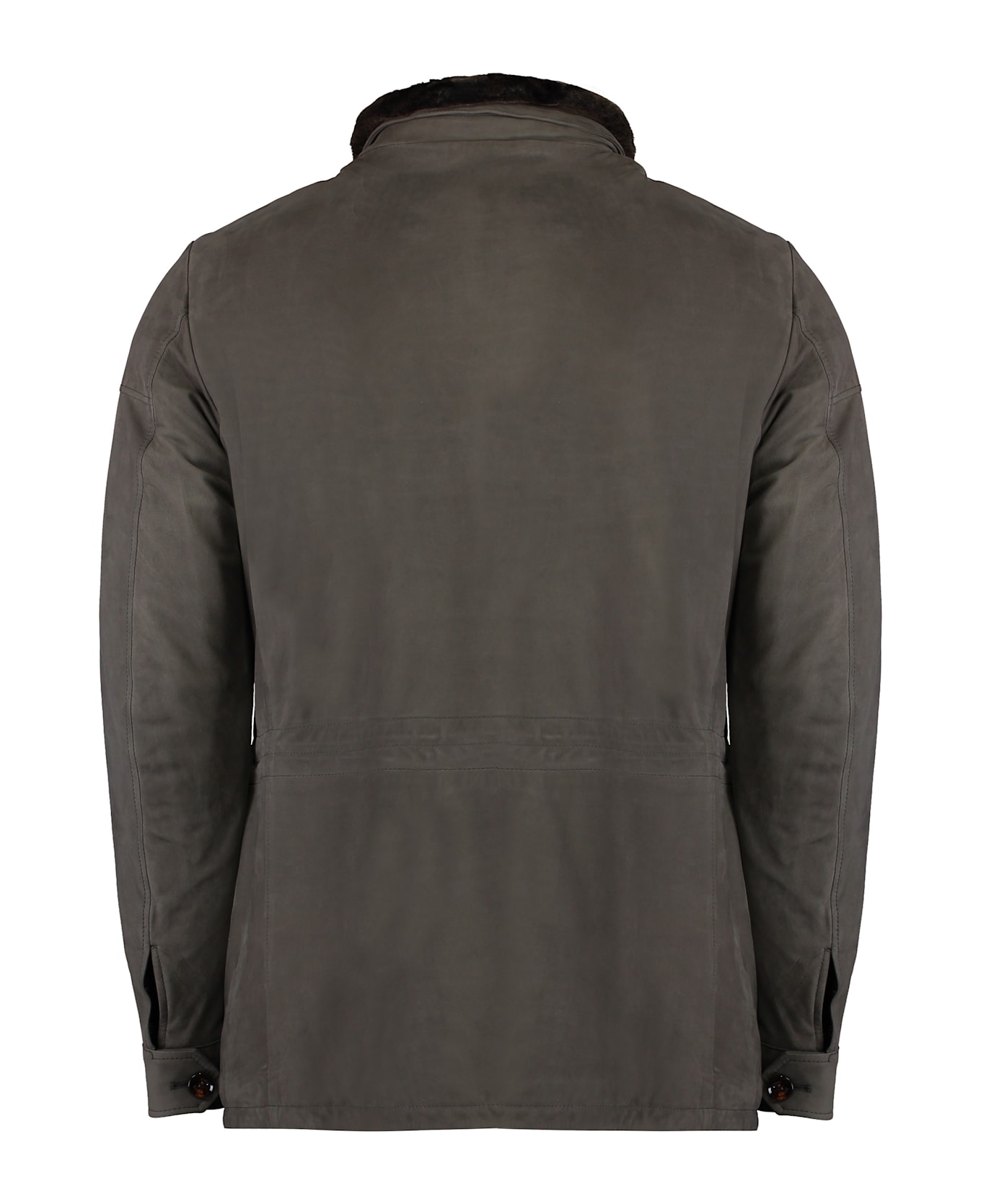 Moorer Leather Jacket - grey