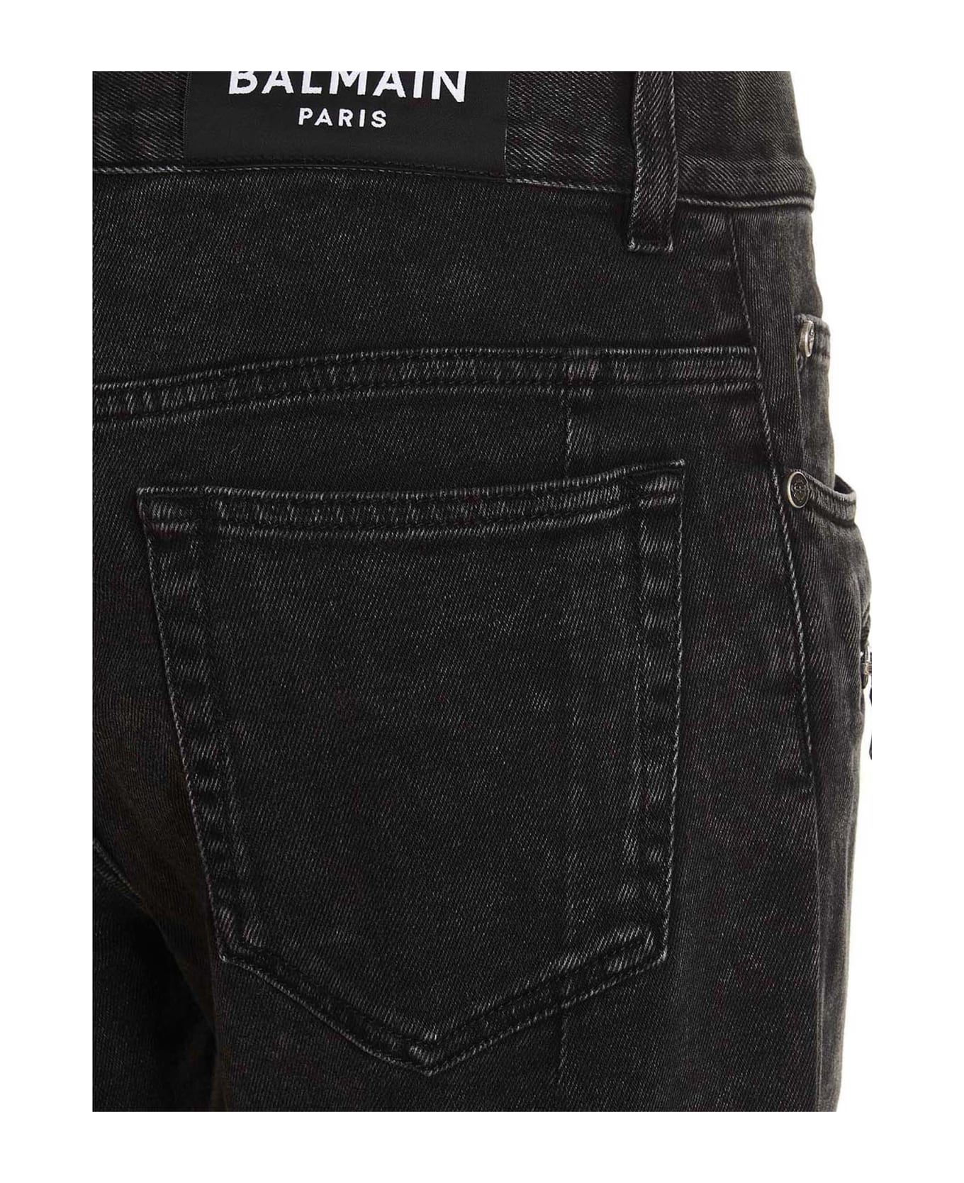 Balmain Zip Detail Jeans - Black  