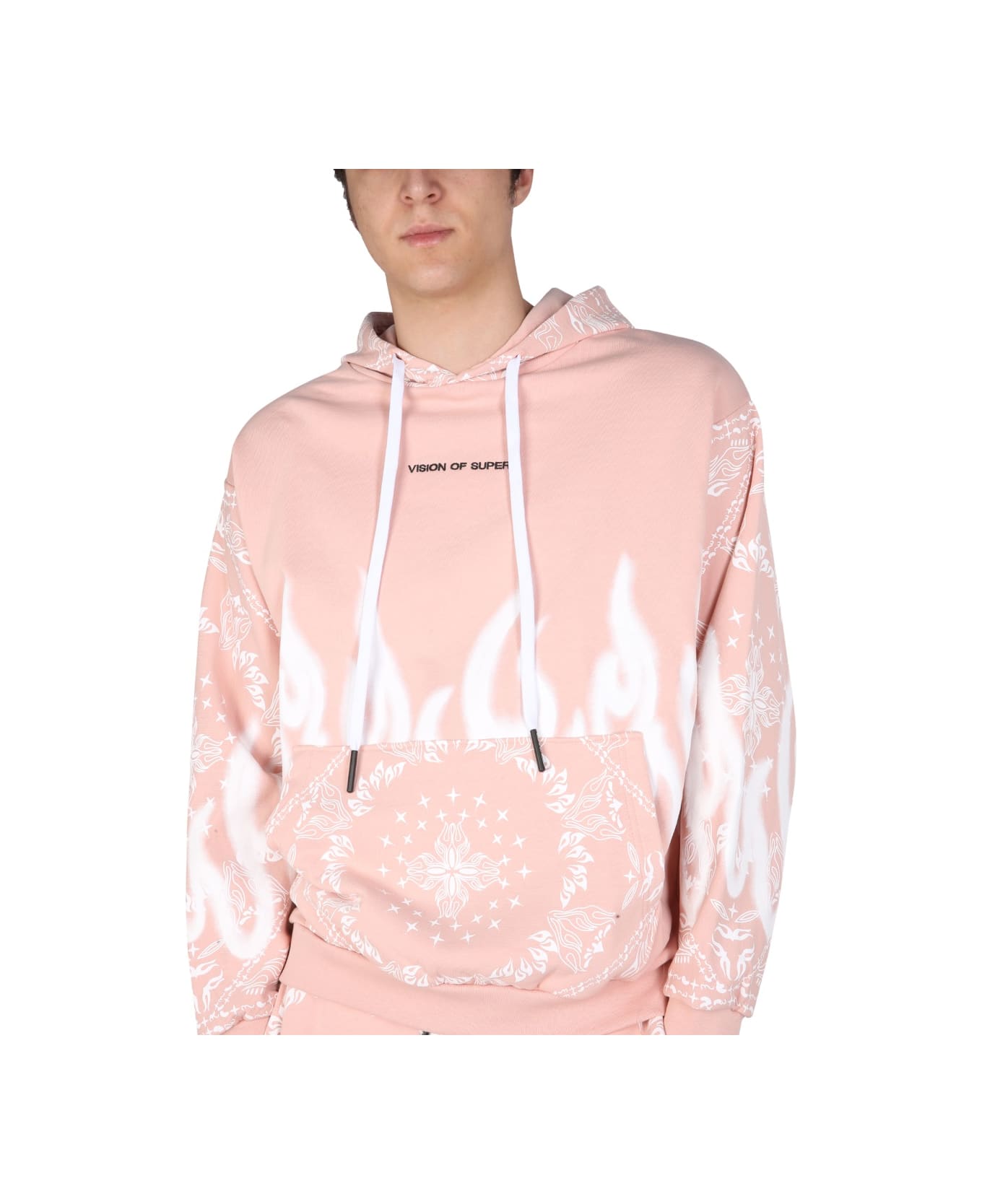 Vision of Super Sweatshirt With Paisley Pattern - PINK
