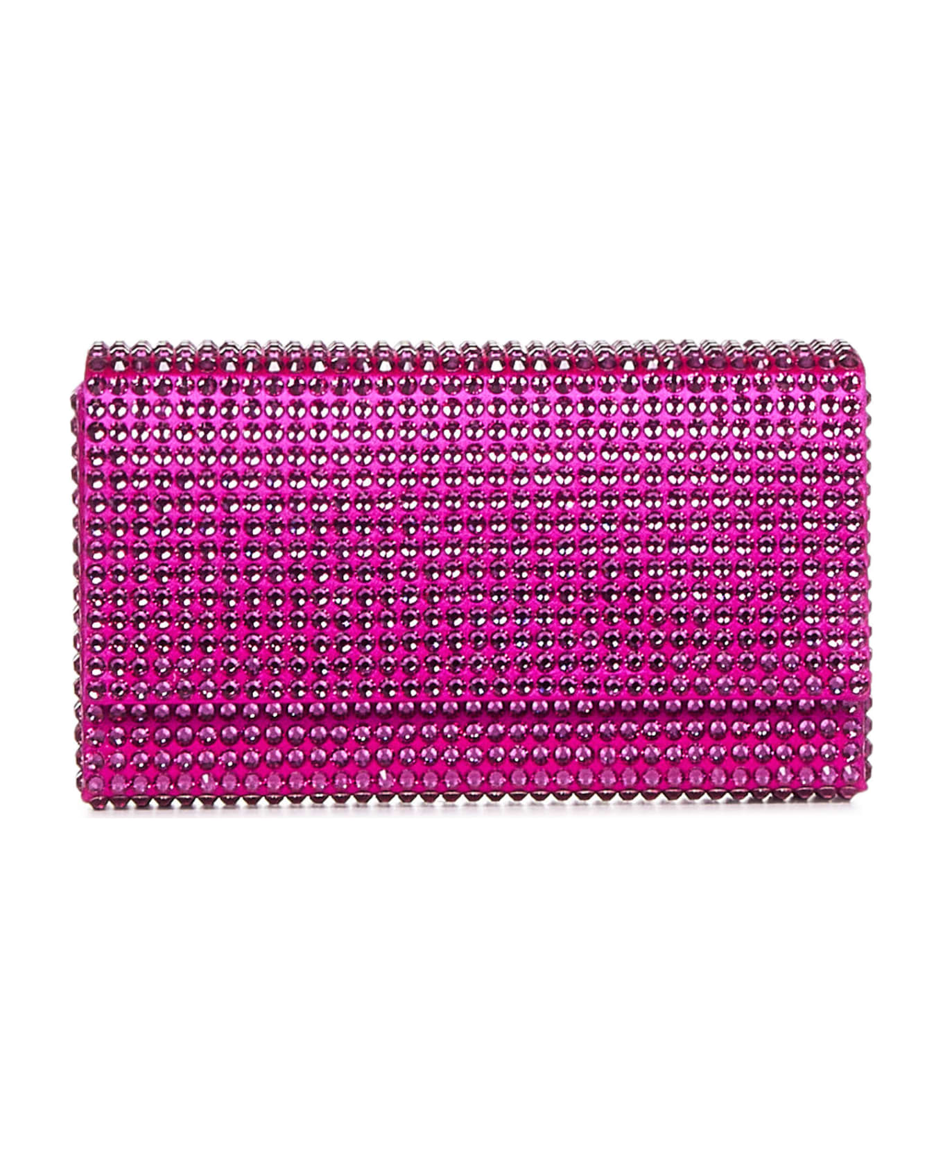 Amina Muaddi Superamini Paloma Clutch - Fuchsia