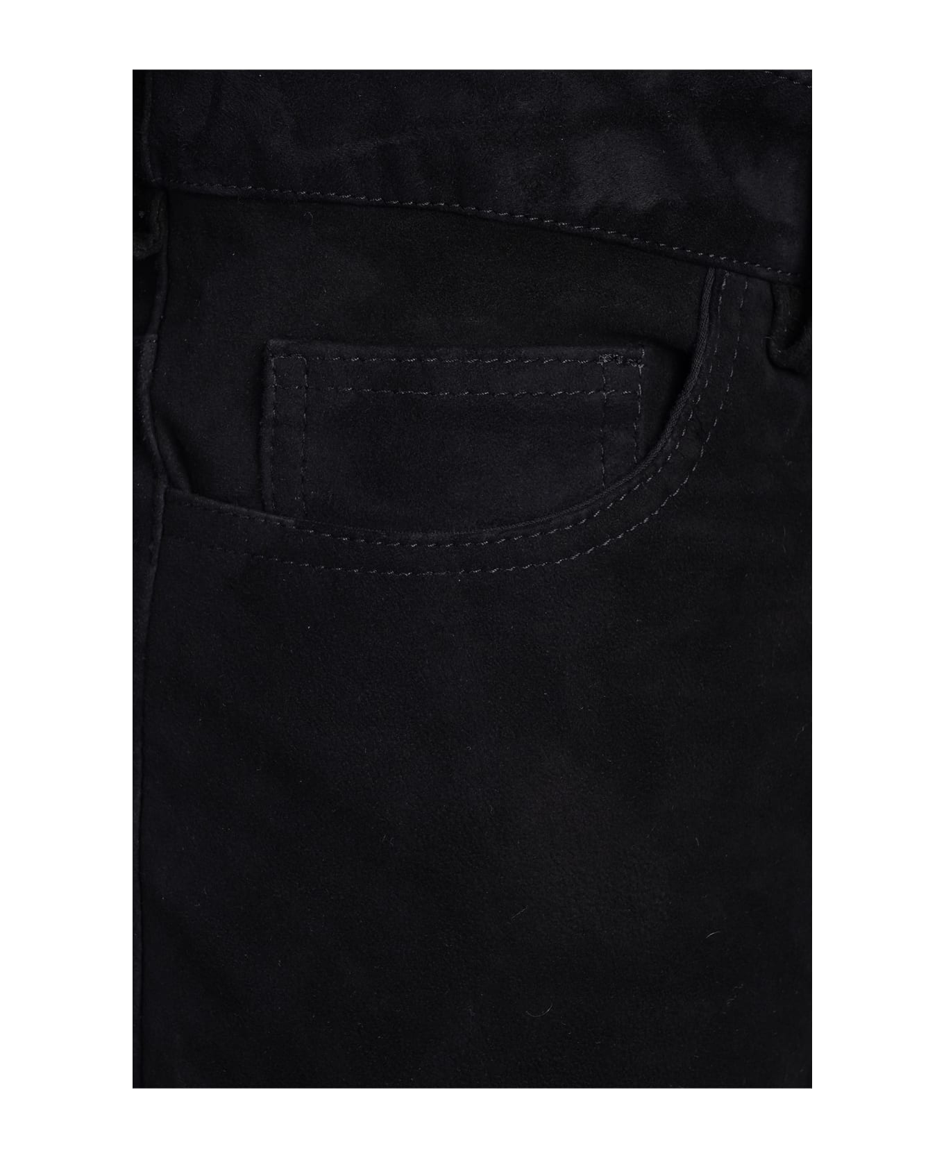 Salvatore Santoro Pants In Black Leather - black