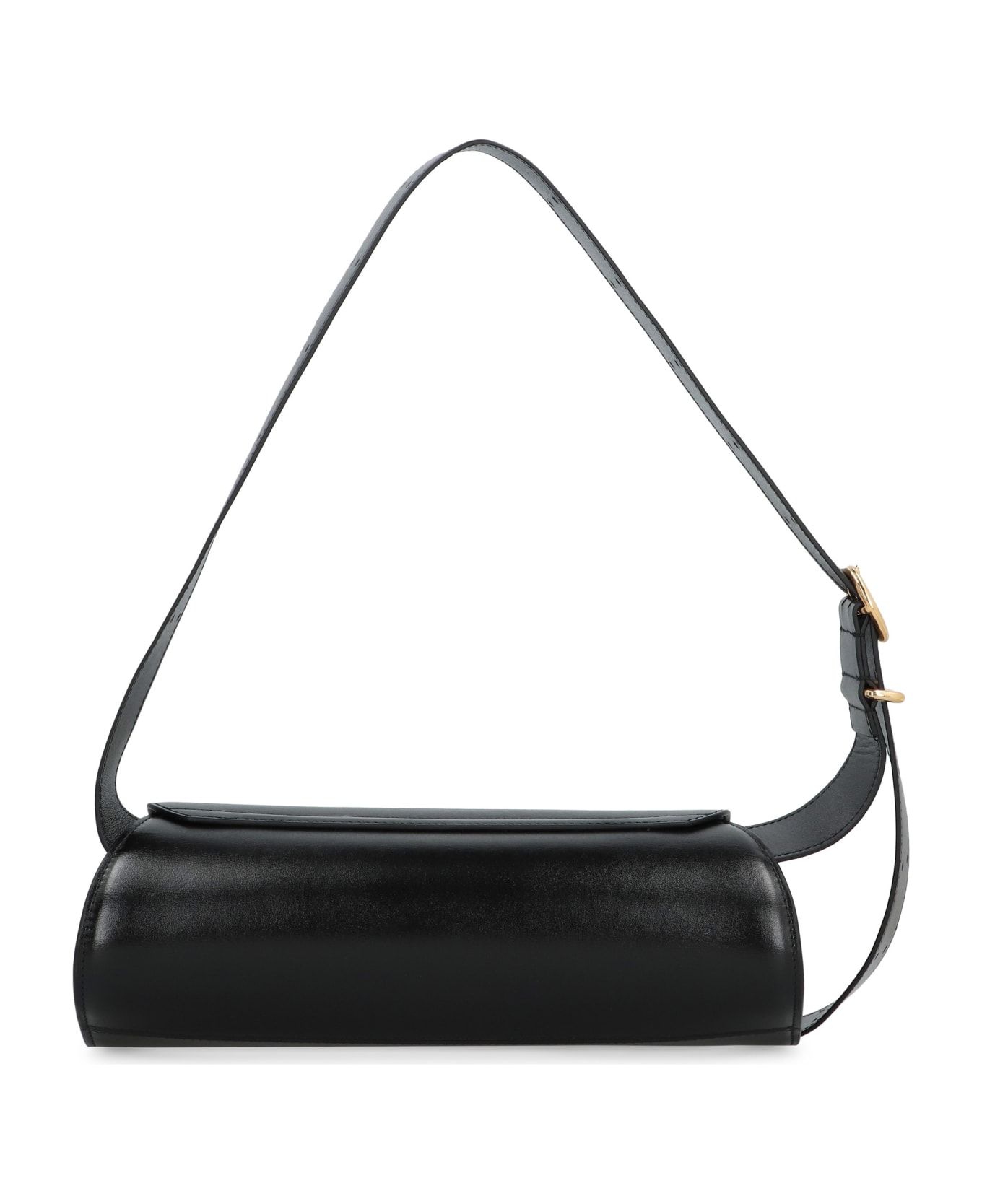 Jil Sander Cannolo Leather Crossbody Bag - Black