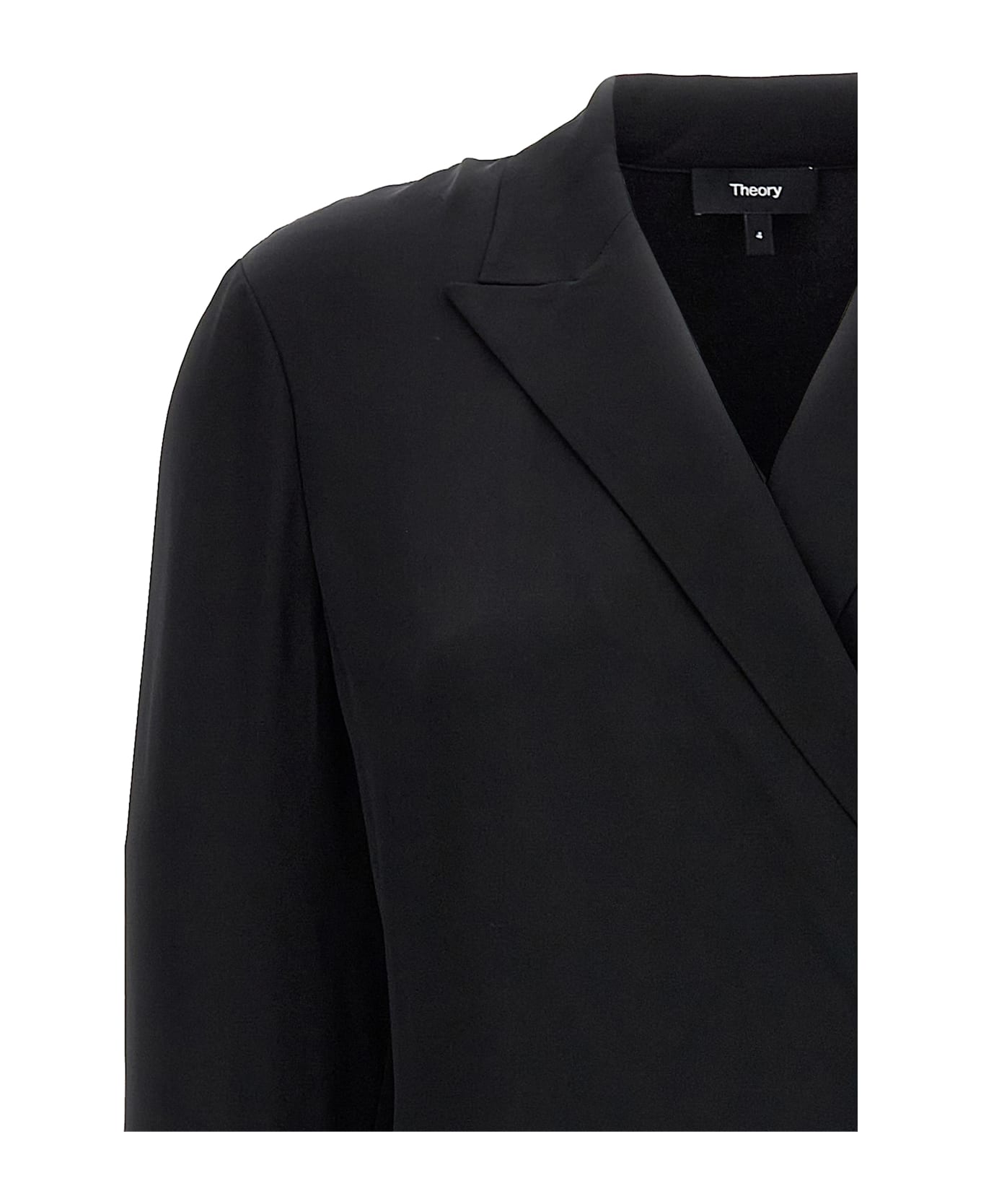Theory Silk Shirt Dress - Black  