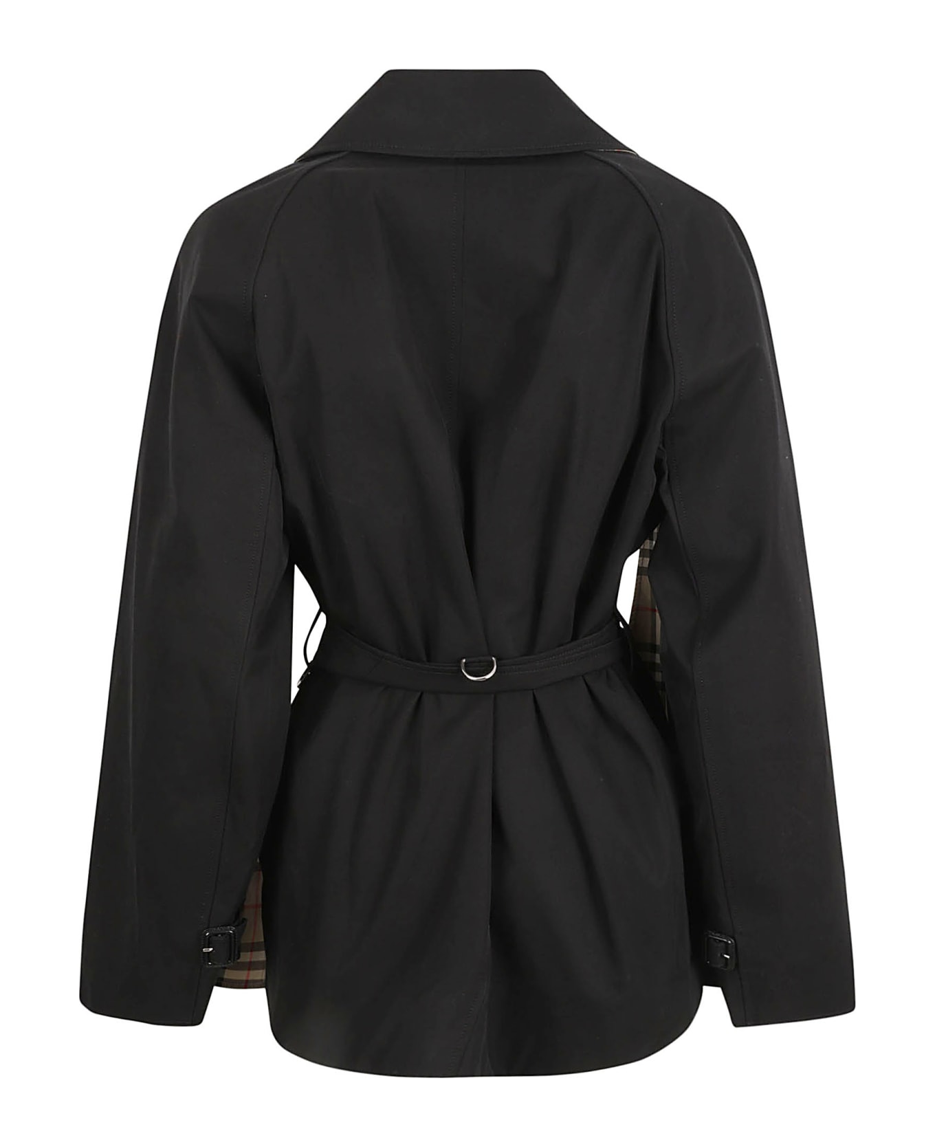 Burberry Tie-waist Double-breast Dinner Jacket - Black コート