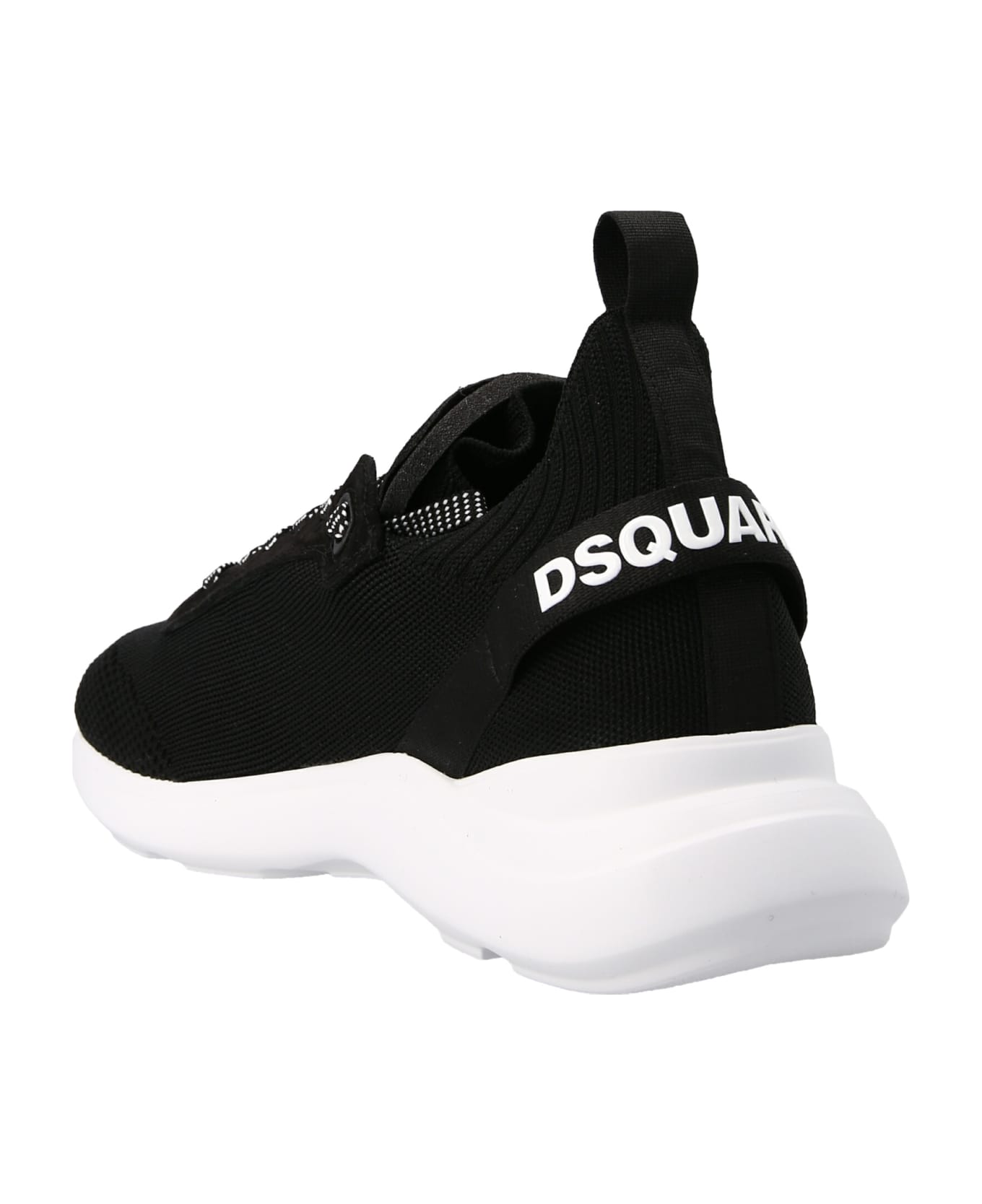 Dsquared2 Logo Printed Lace-up Sneakers - black