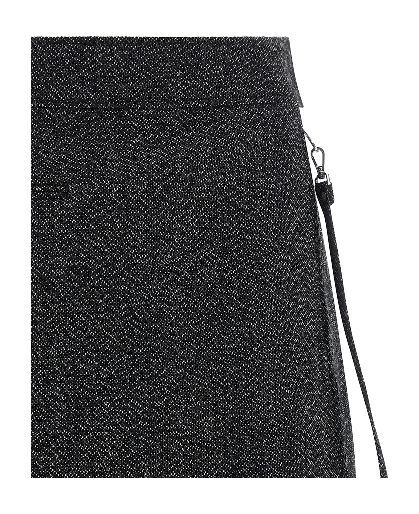Courrèges 
zipped Caviar Mini
 Skirt - Gray