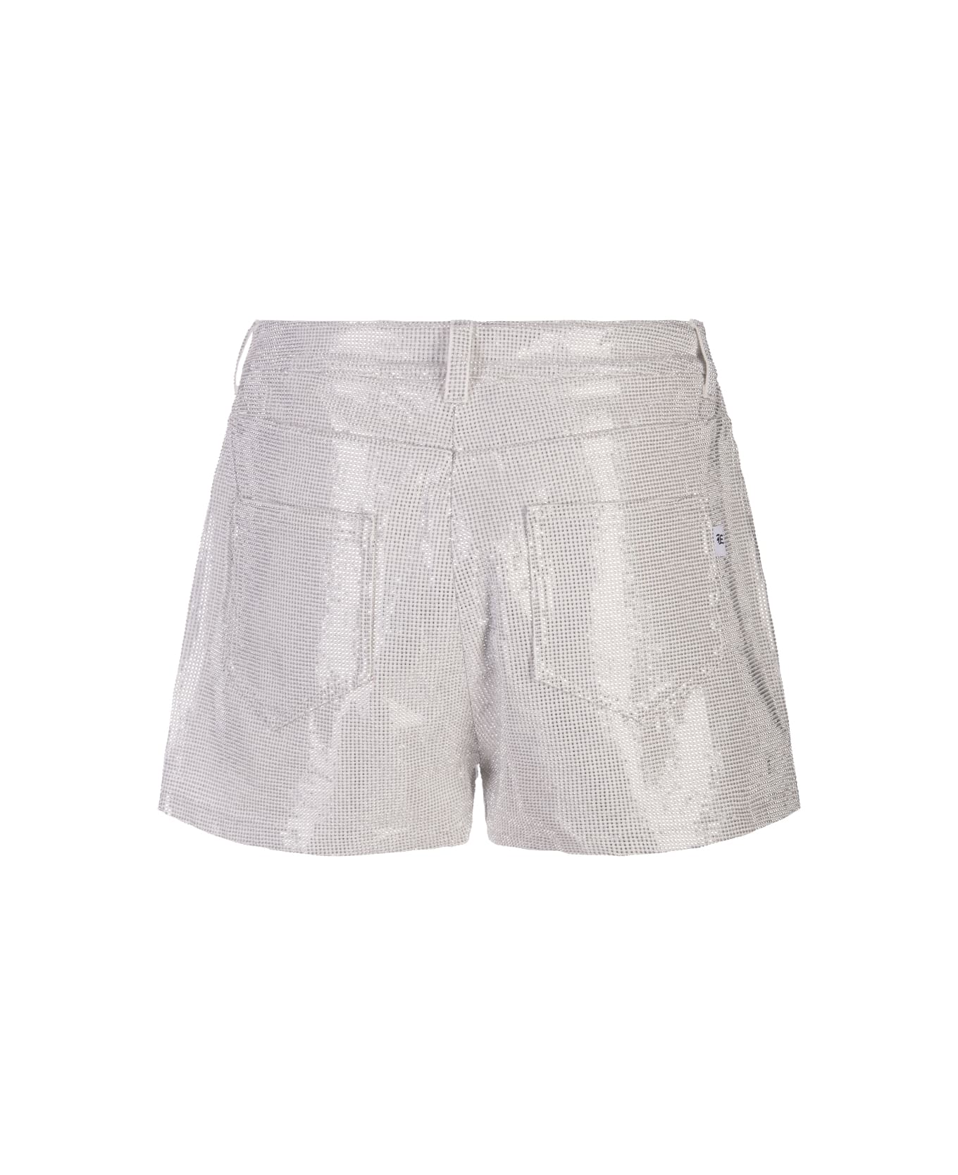 Ermanno Scervino Shorts With Crystals - Silver
