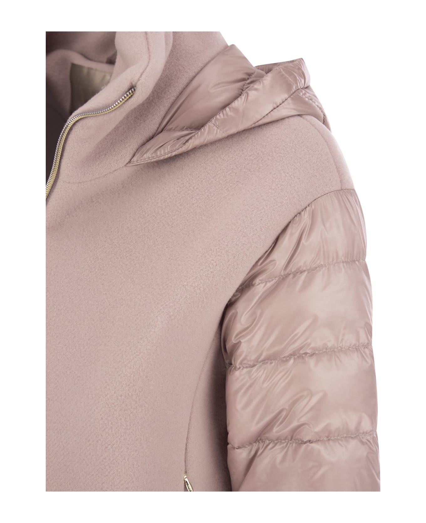 Herno Padded Sleeve Zip Jacket - Pink