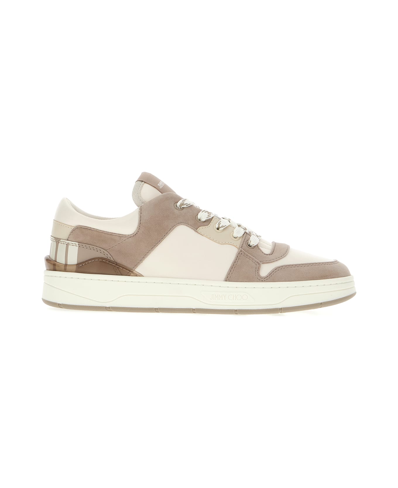 Jimmy Choo Multicolor Leather And Suede Florent/m Sneakers - XTAUPEMIX