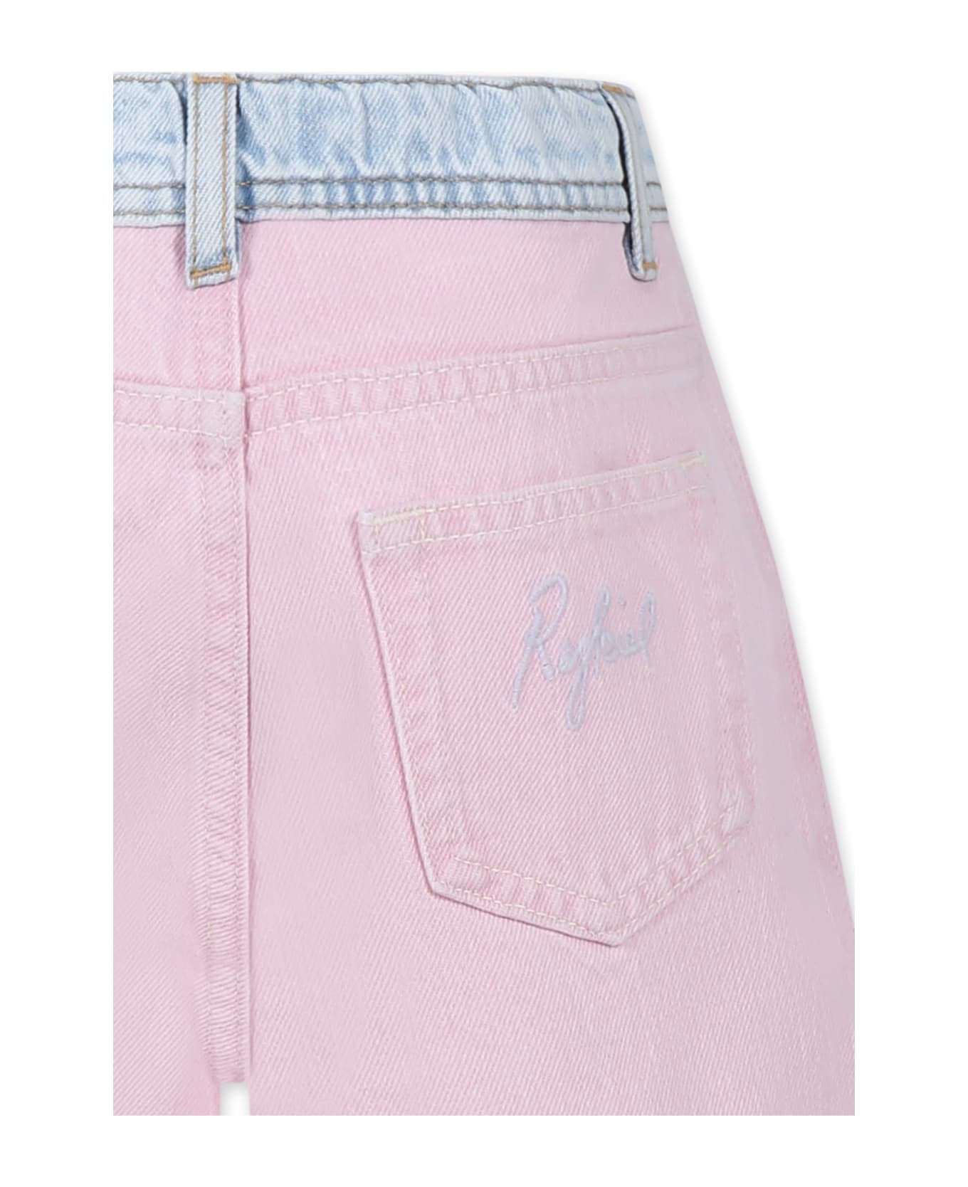 Rykiel Enfant Pink Shorts For Girl With Logo - Pink
