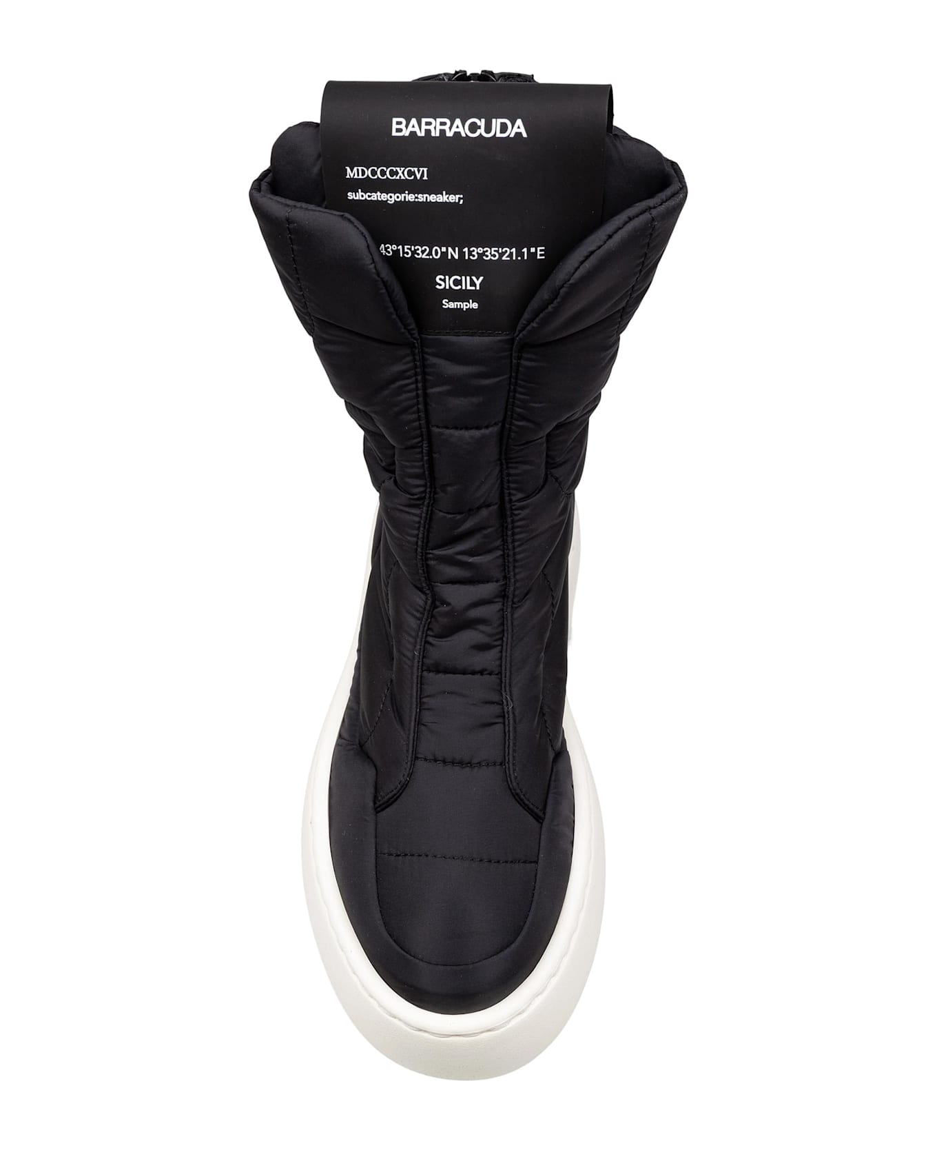 Barracuda Down Boots In Black And White - Black