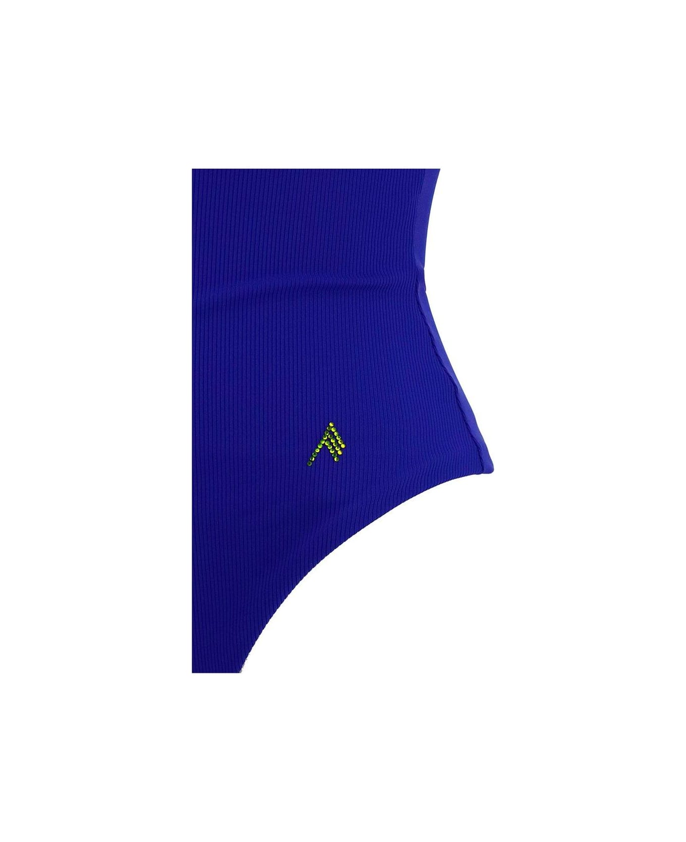 The Attico Logo Detail One-piece Swimsuit - BLUE
