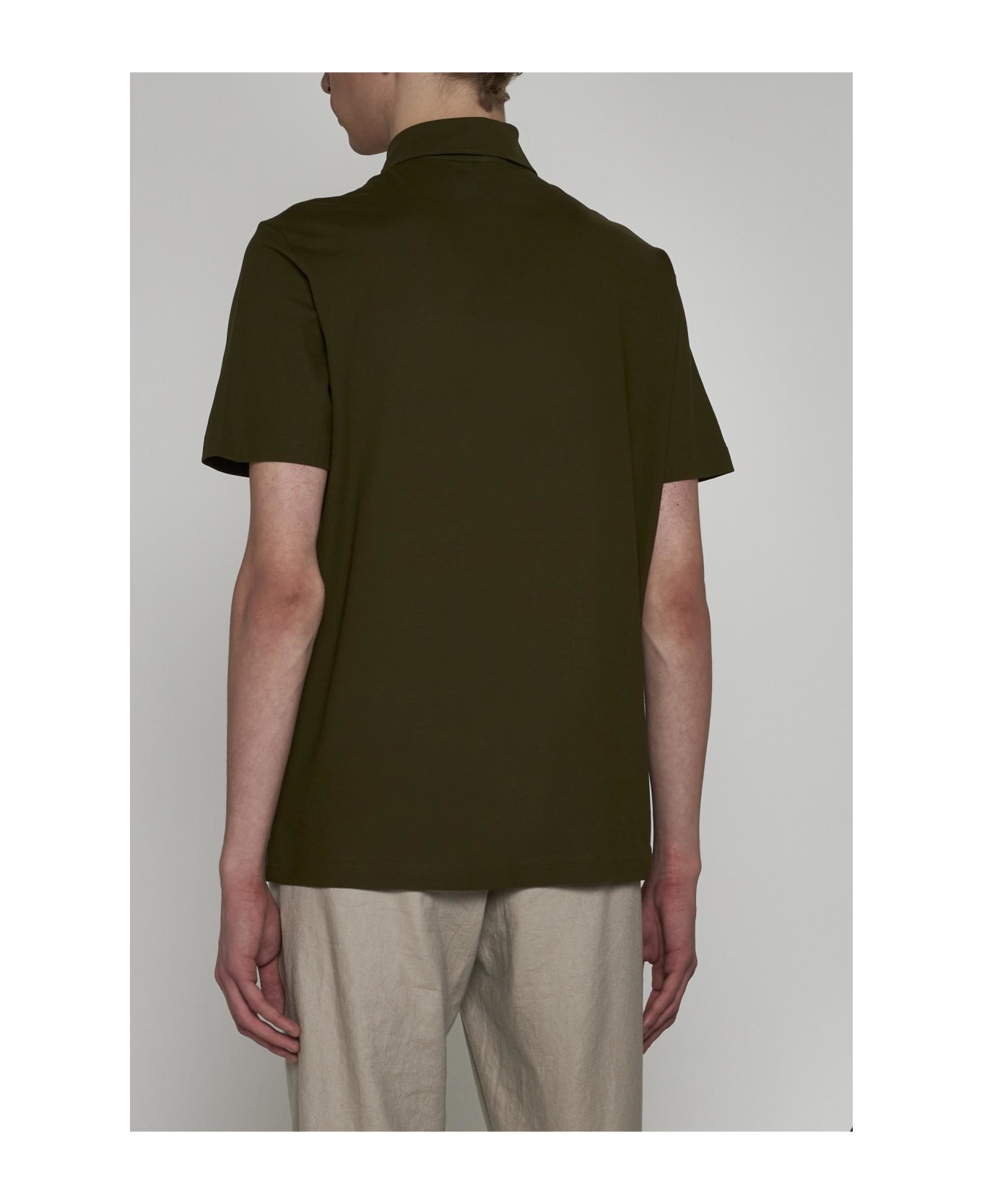 Herno Cotton Polo Shirt - Verde militare