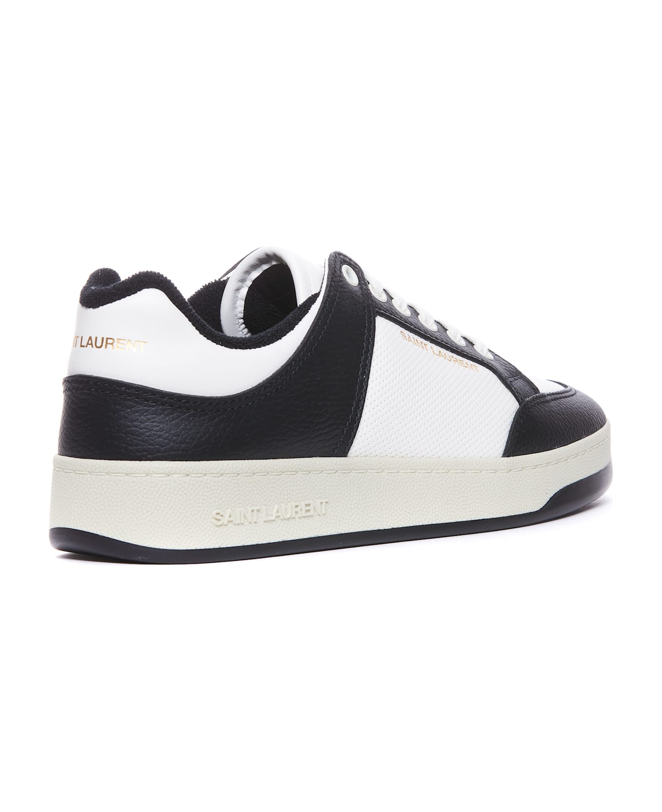 Saint Laurent Sl/61 Leather Sneakers - Black