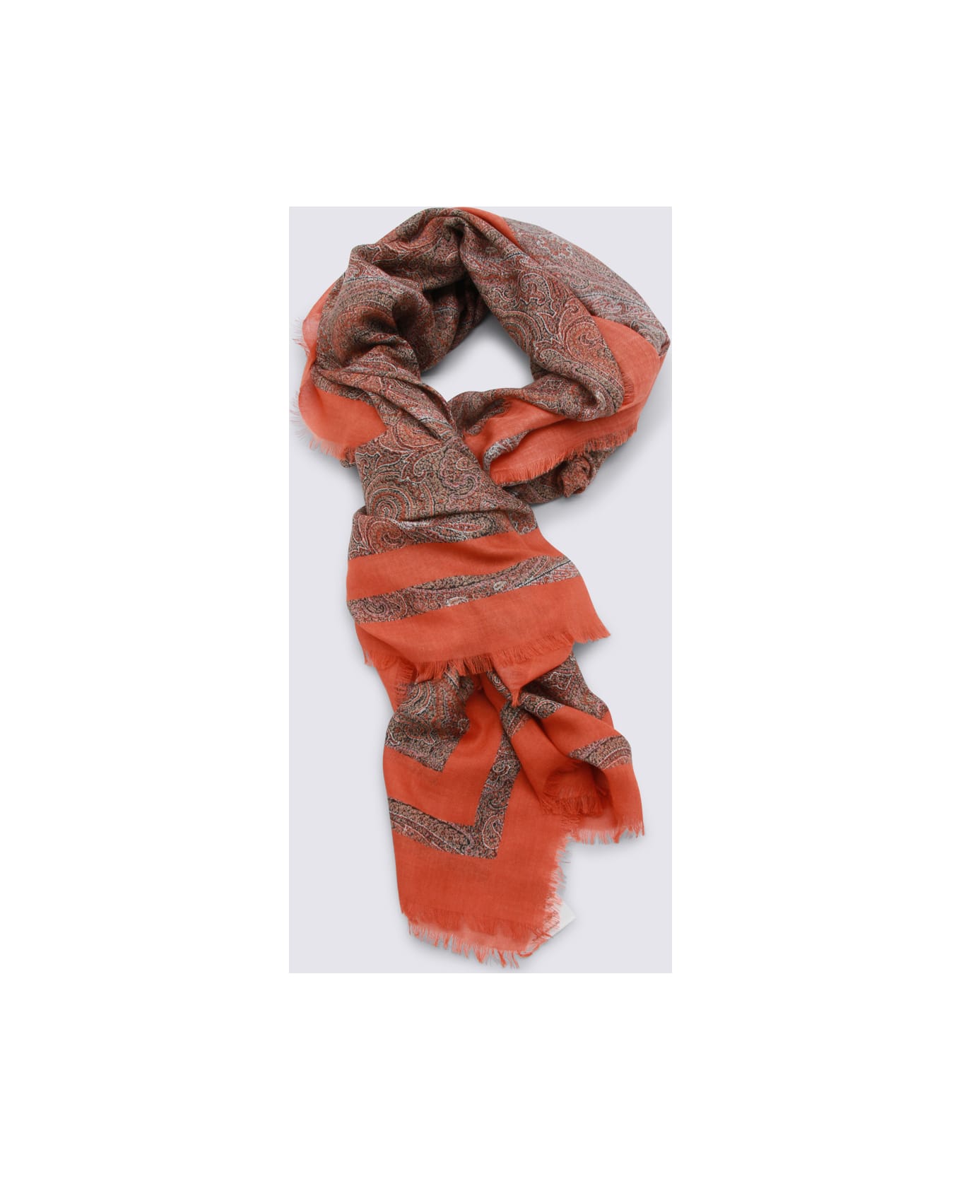 Etro Orange Scarf - Brown