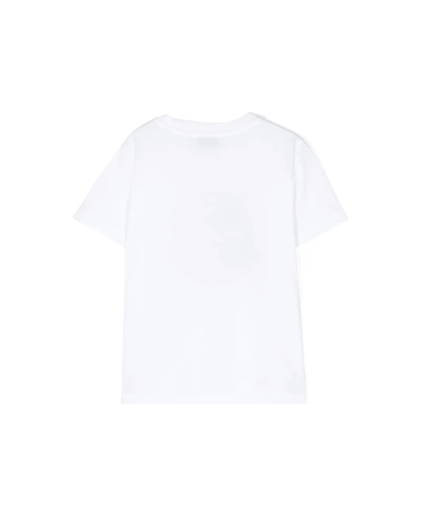 Moncler White T-shirt With Logo Motif - White