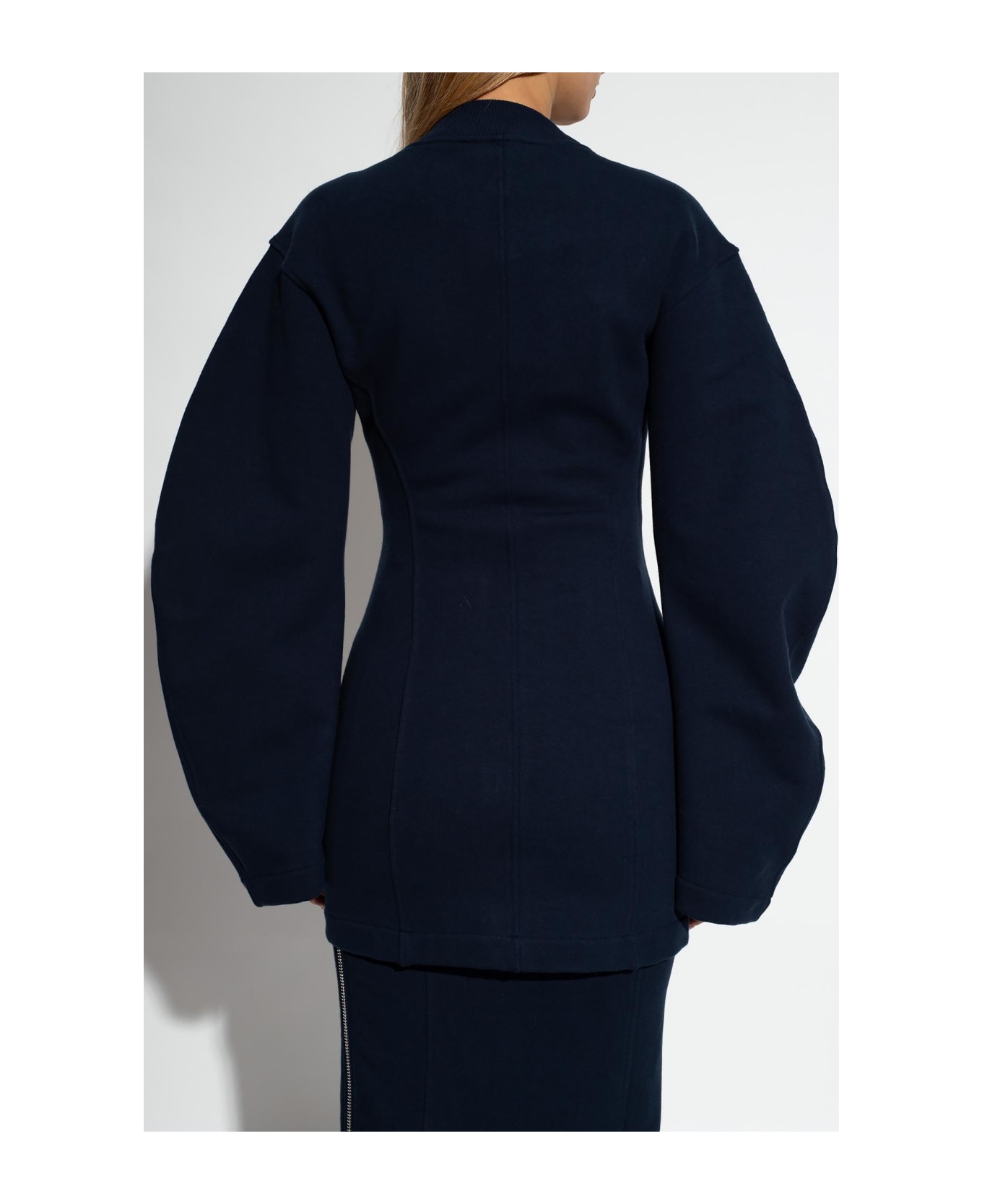 The Attico Dress With Standing Collar - Blue