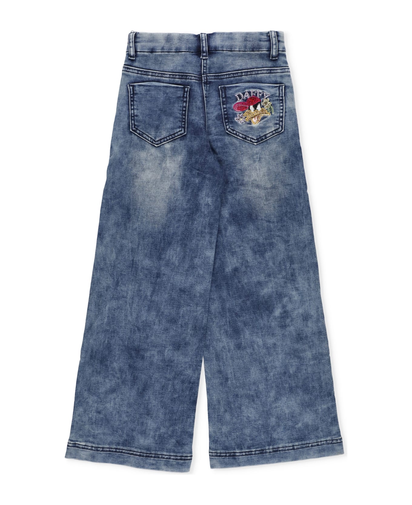 Monnalisa Cotton Jeans - DENIM BLUE ボトムス