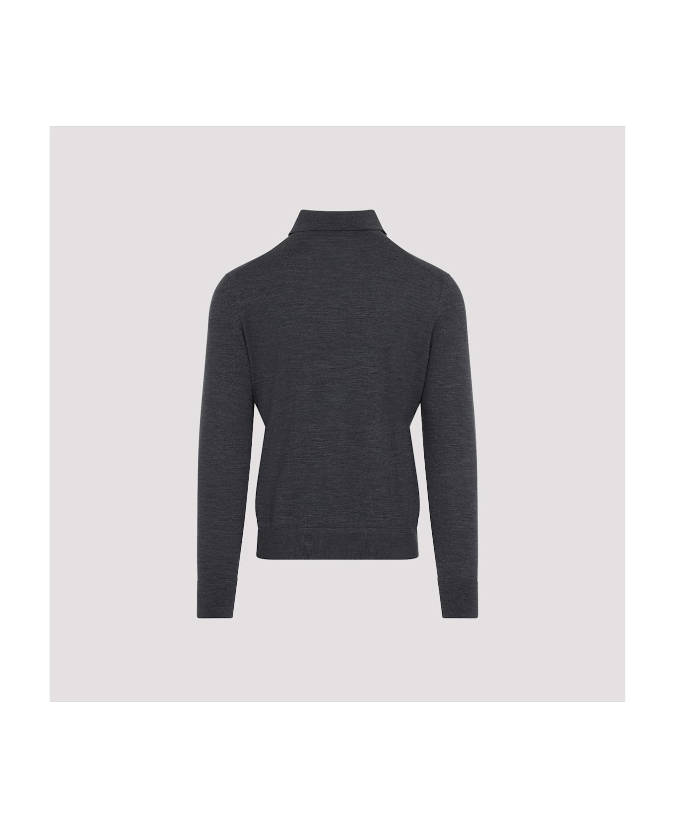 Tom Ford Wool Polo - Dark grey melange