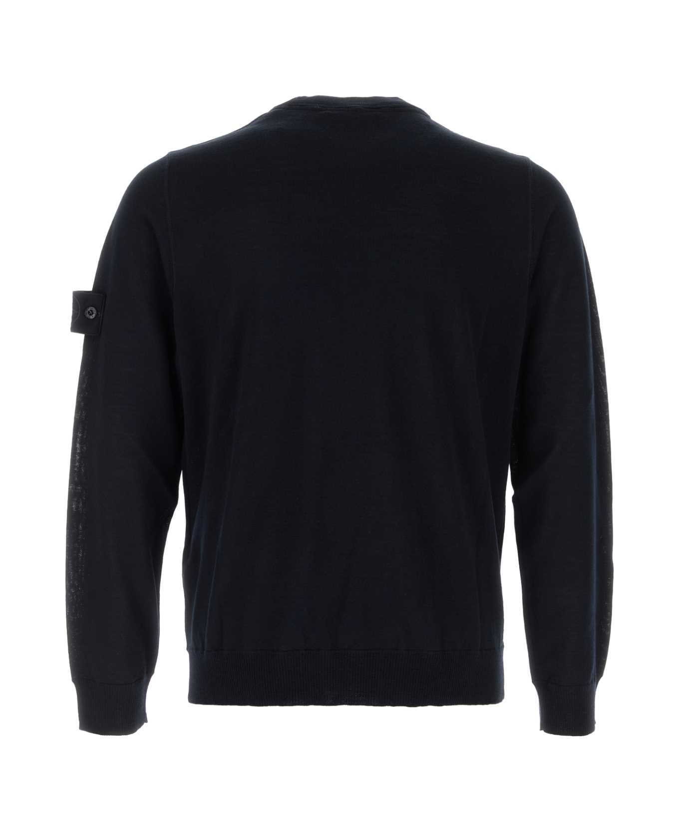Stone Island Midnight Blue Wool Sweater - NAVY ニットウェア