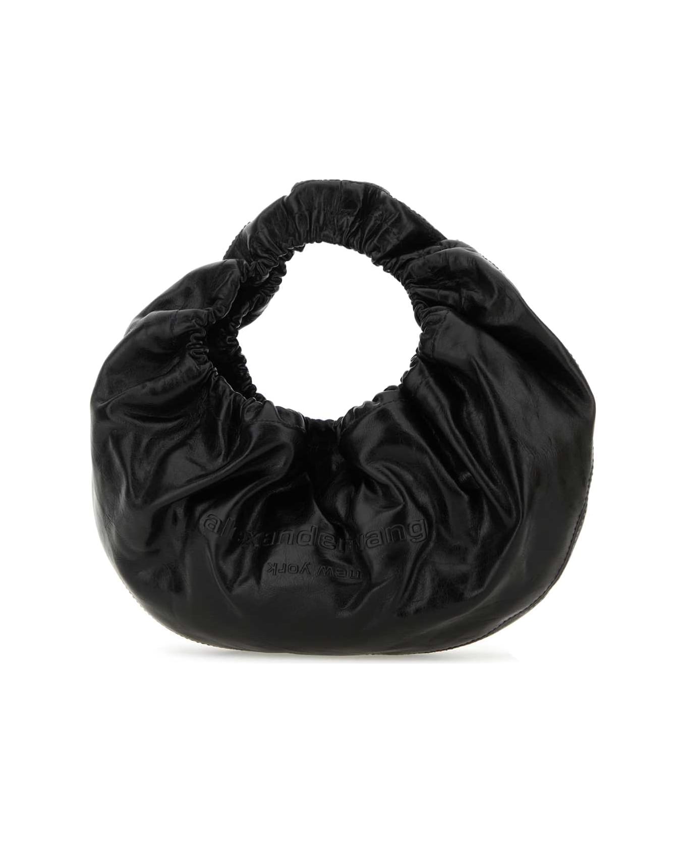 Alexander Wang Black Leather Small Crescent Handbag - BLACK