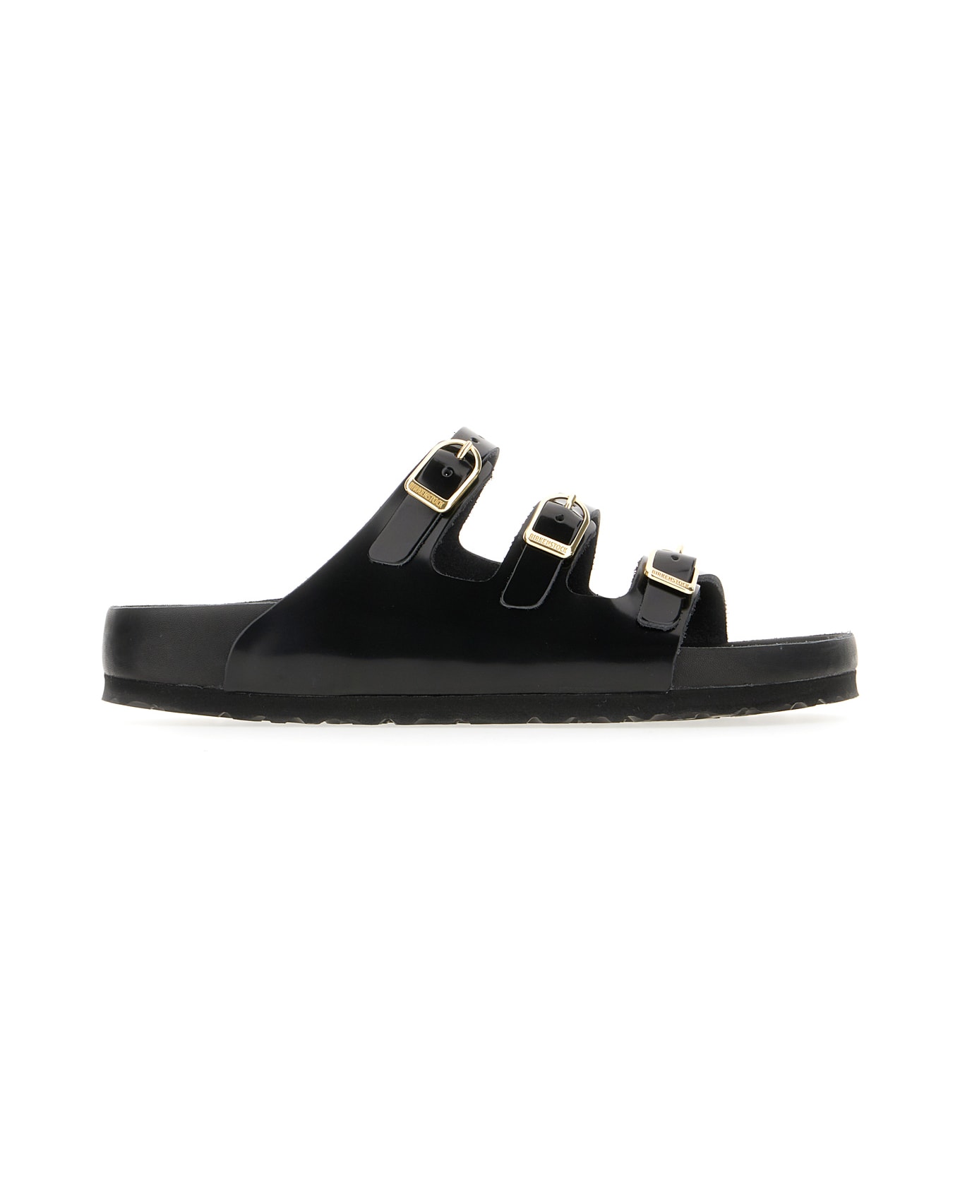 Birkenstock Black Leather Florida Fresh Sandals - BLACK