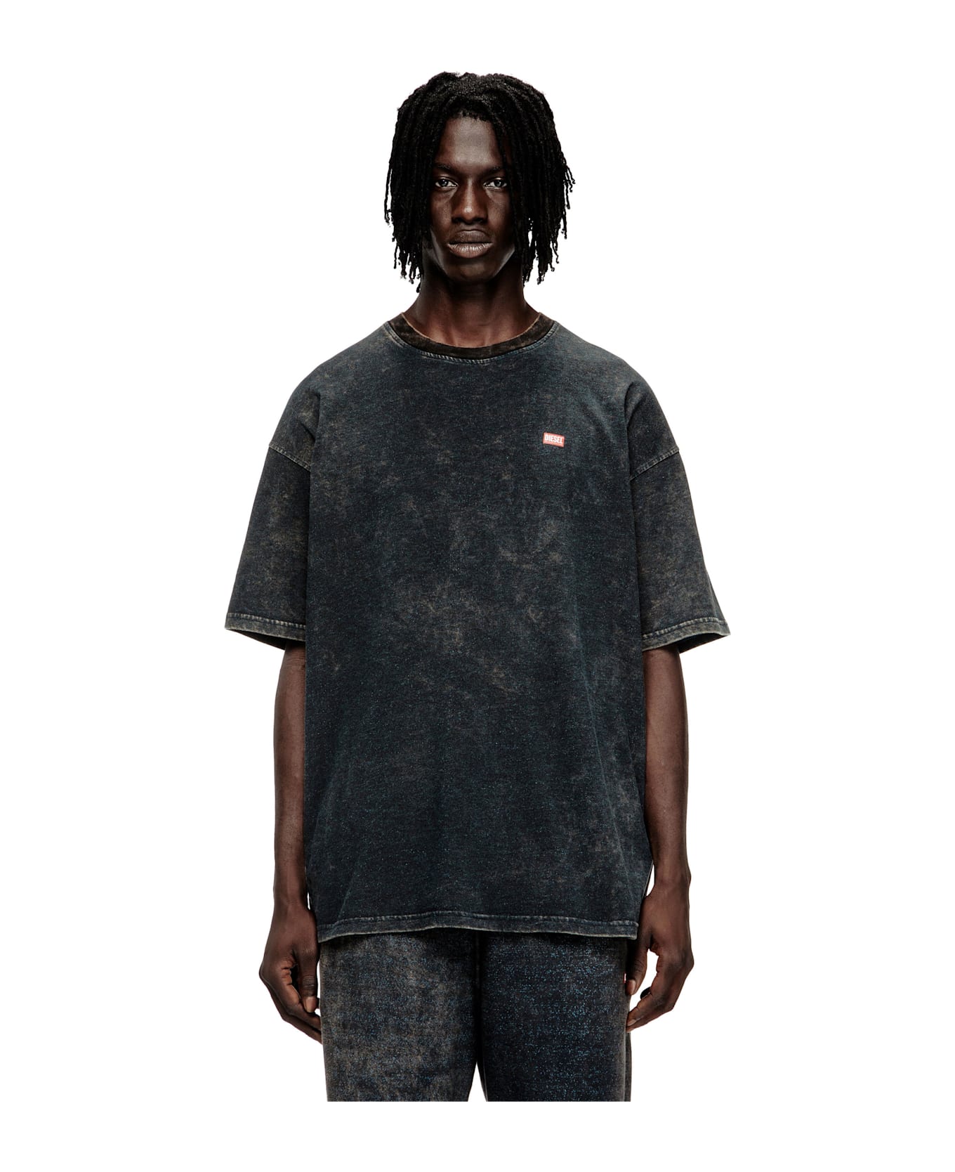 Diesel T-boxt-t4 Cotton Blend T-shirt - Black