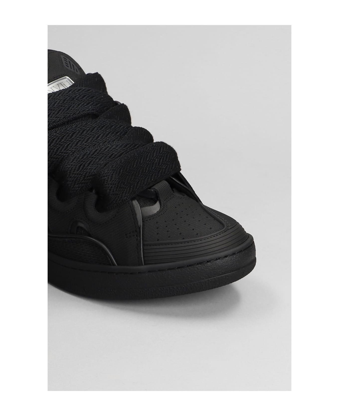 Lanvin Curb Sneakers In Black Leather - black スニーカー