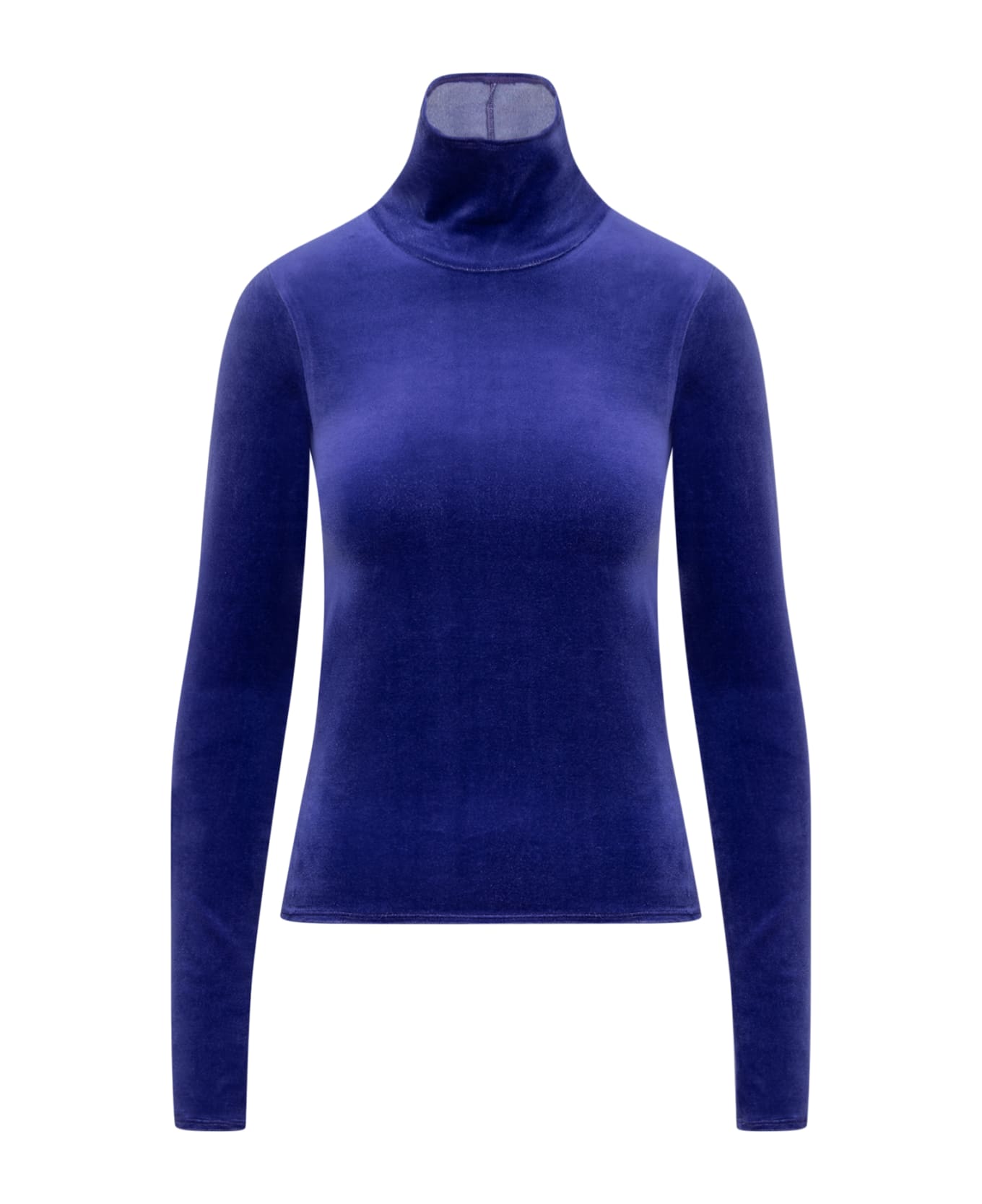 Forte_Forte Turtleneck Chenille Sweater - BLUE