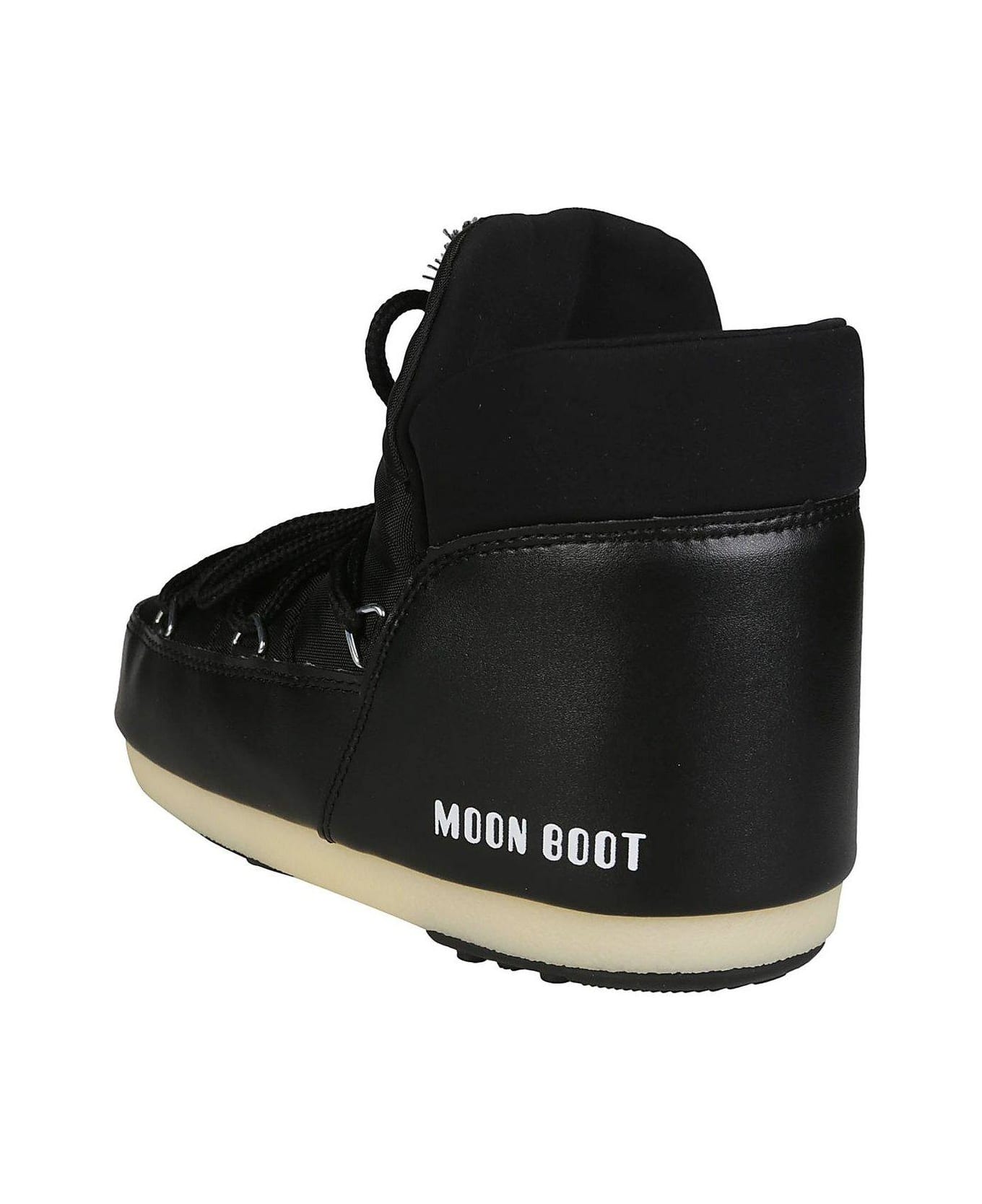 Moon Boot Logo Printed Round Toe Boots - Nero