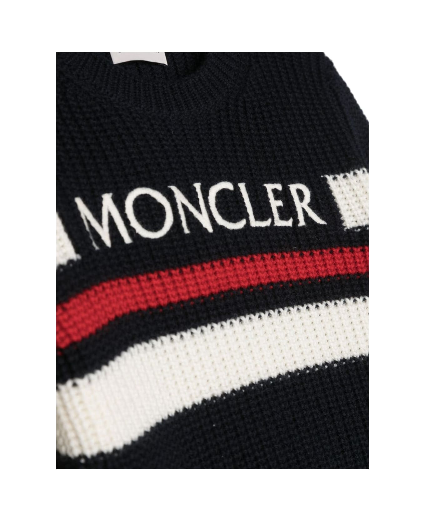 Moncler Crew Neck - Black ニットウェア＆スウェットシャツ