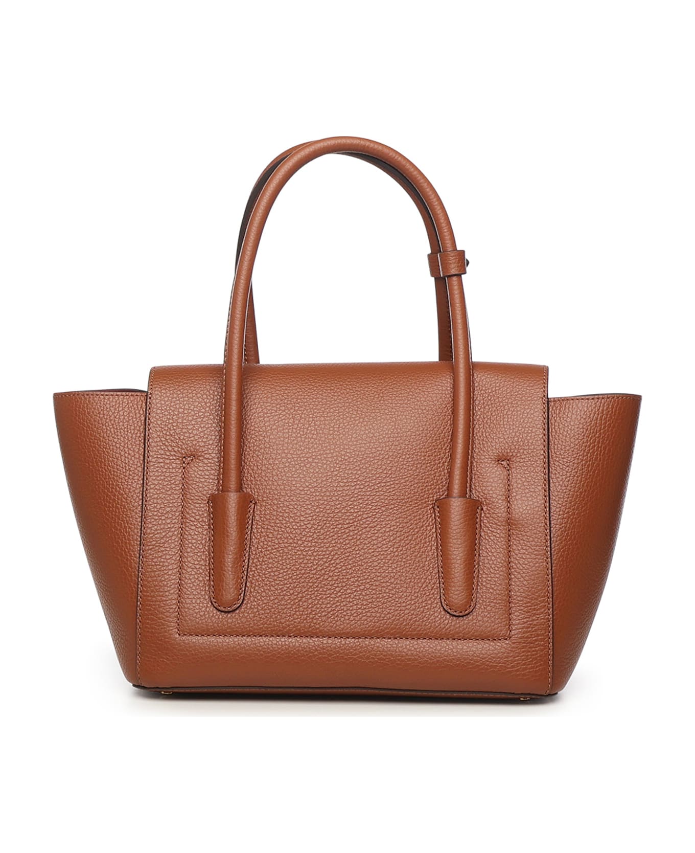 Coccinelle Double Beat Medium Leather Bag - Brandy