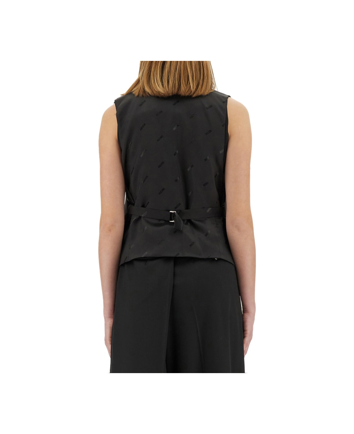 Moschino Virgin Wool Vest - BLACK