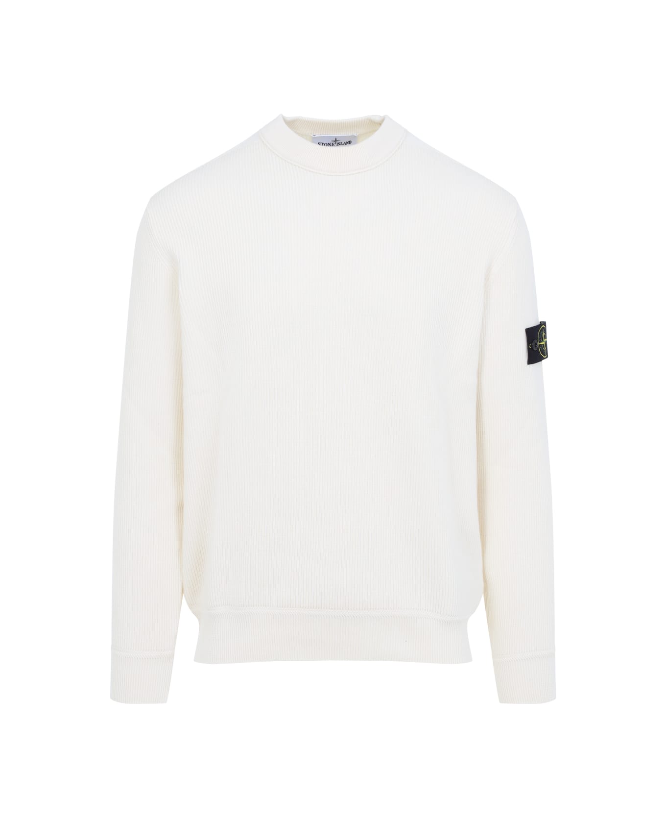Stone Island Crew Neck Sweater - Ivory ニットウェア
