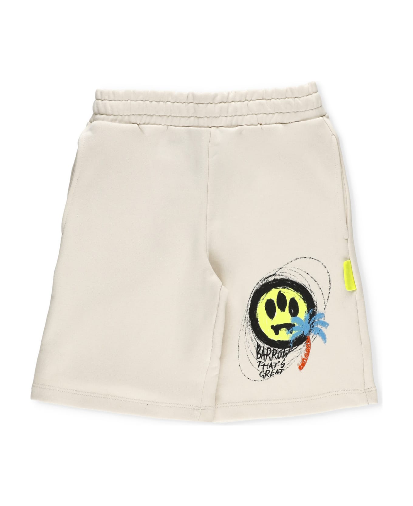 Barrow Shorts With Logo - Crema/Cream