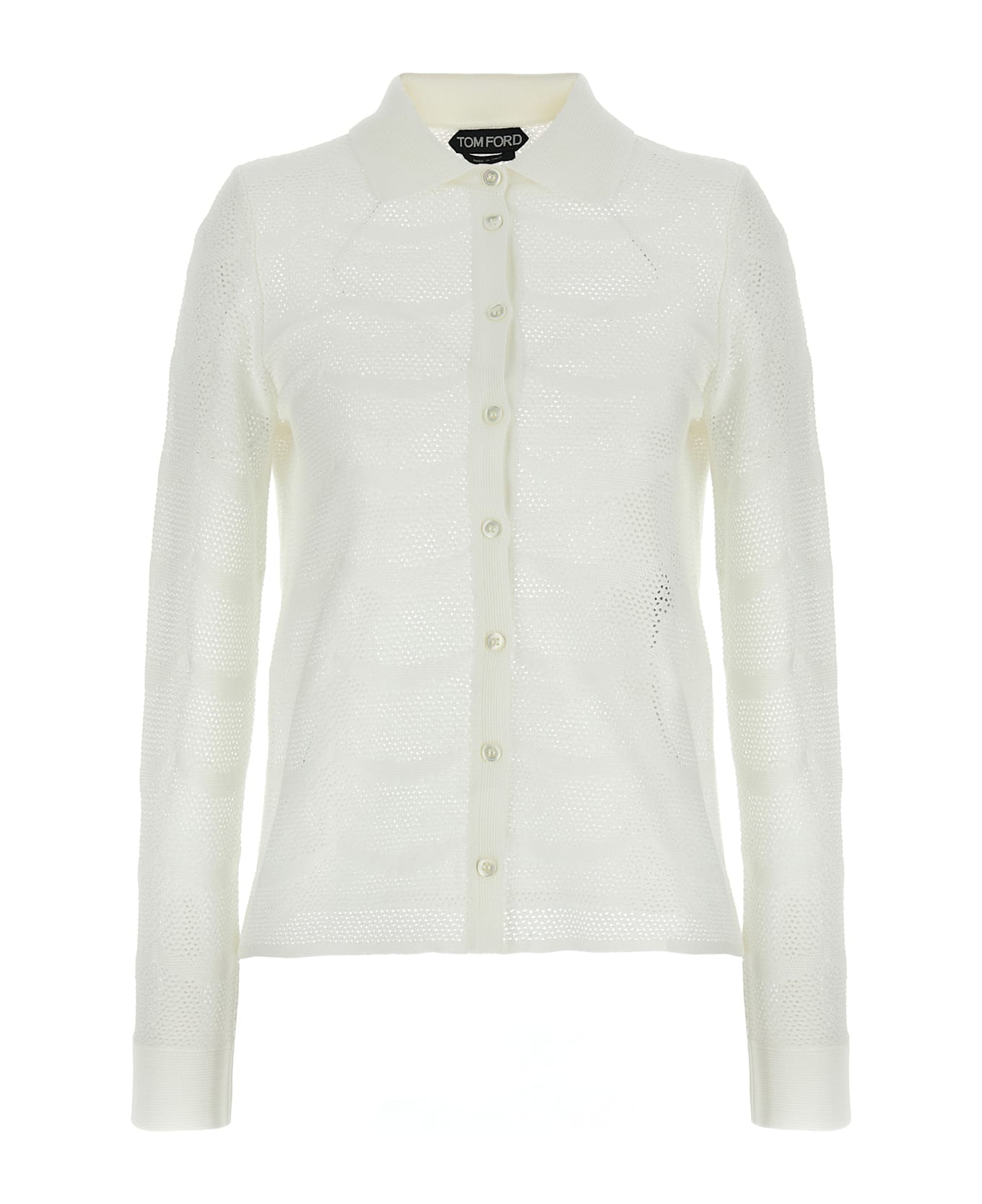 Tom Ford Openwork Cardigan - White