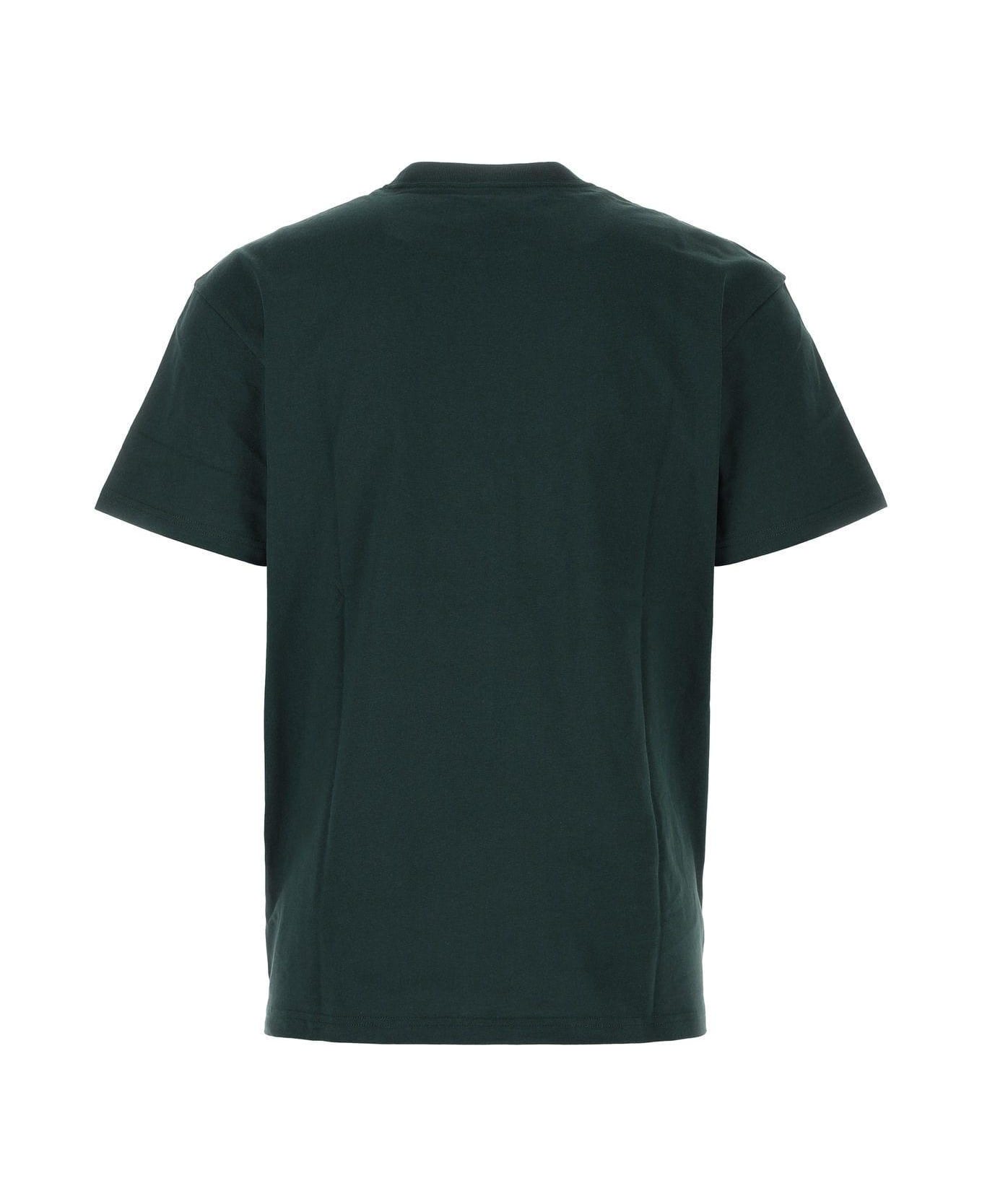 Carhartt Bottle Green Cotton S/s Chase T-shirt - Grxx Botanic Gold