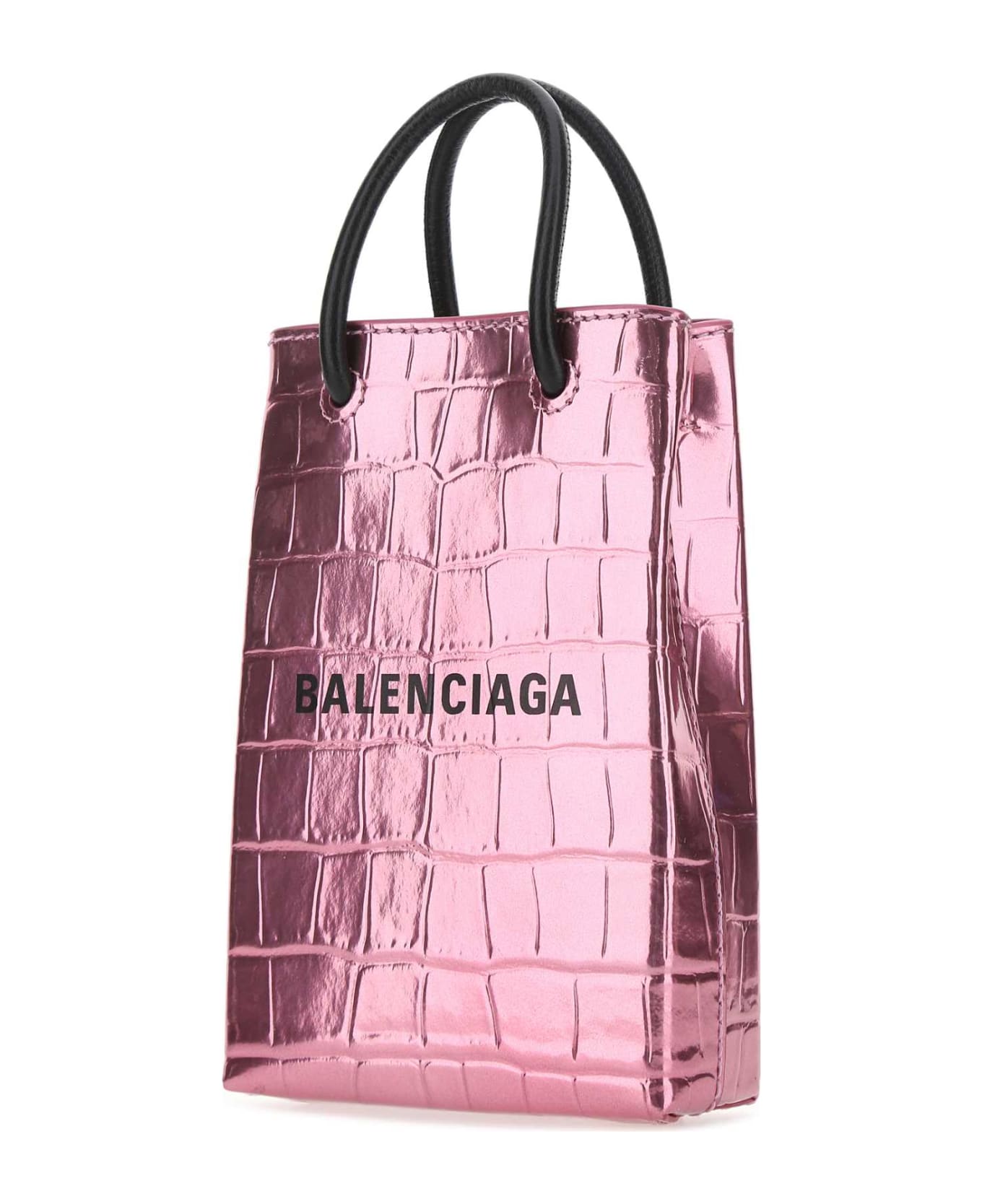 Balenciaga Pink Leather Phone Case - 6260 デジタルアクセサリー