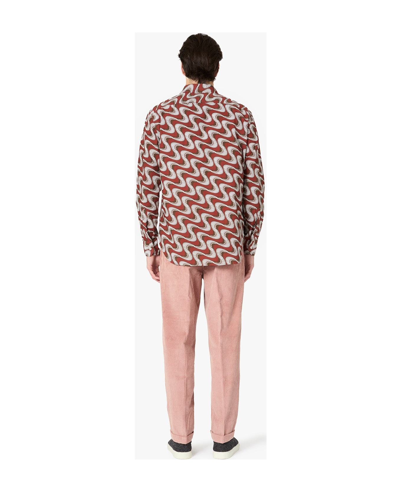 doppiaa Aalassio French Collar Printed Shirt