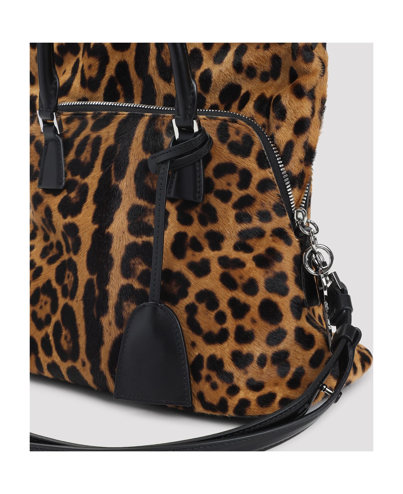 Maison Margiela 5ac Loved To Death Mini Handbag - Leopard Black