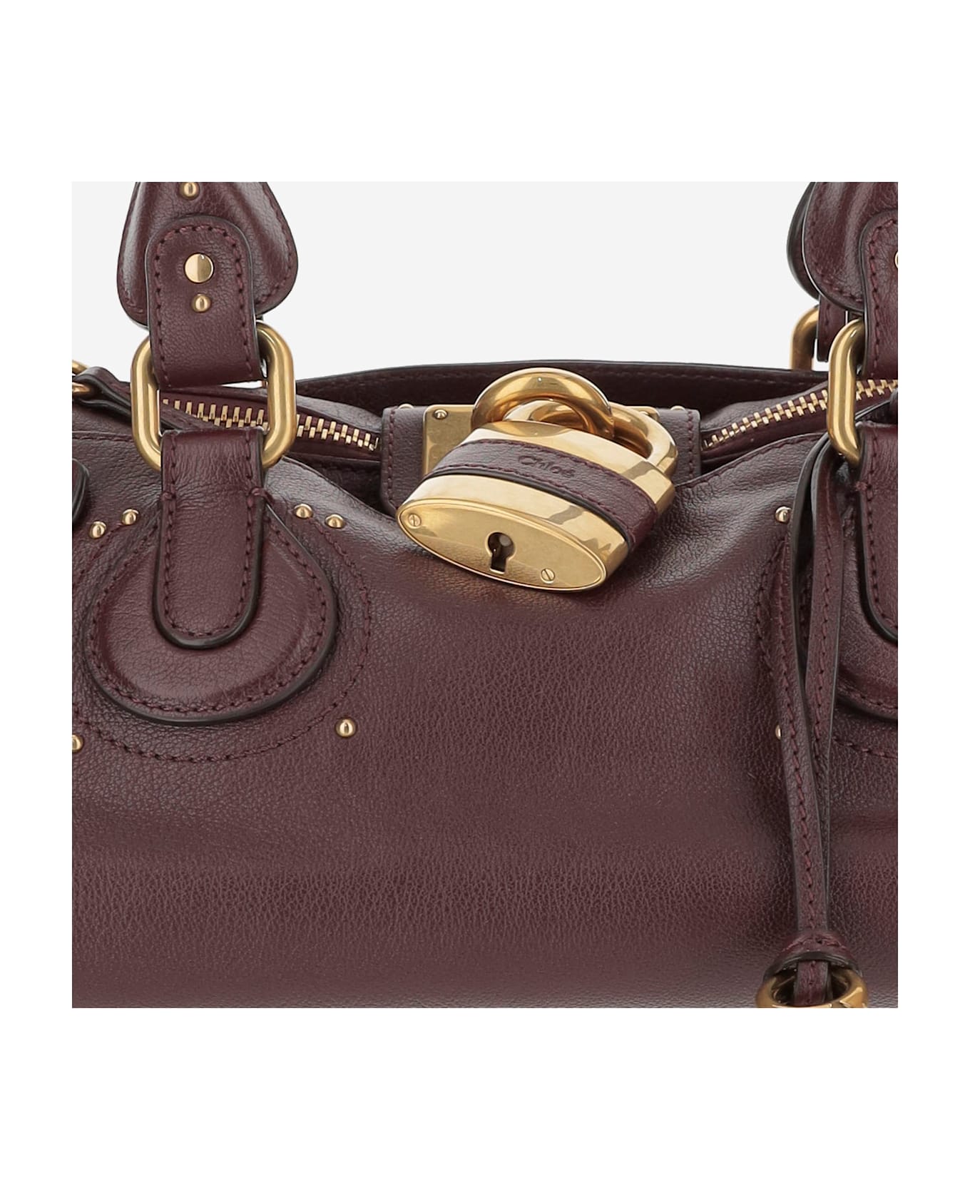 Chloé Paddington Leather Bag - Marrone scuro