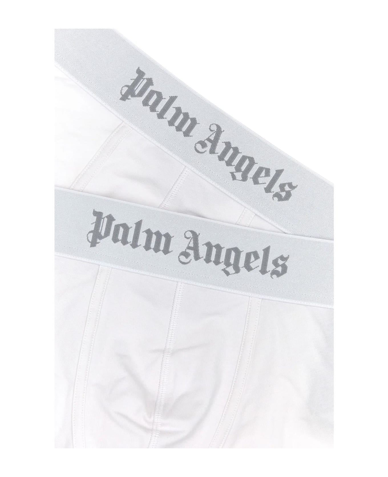 Palm Angels Stretch Cotton Boxer Set - White