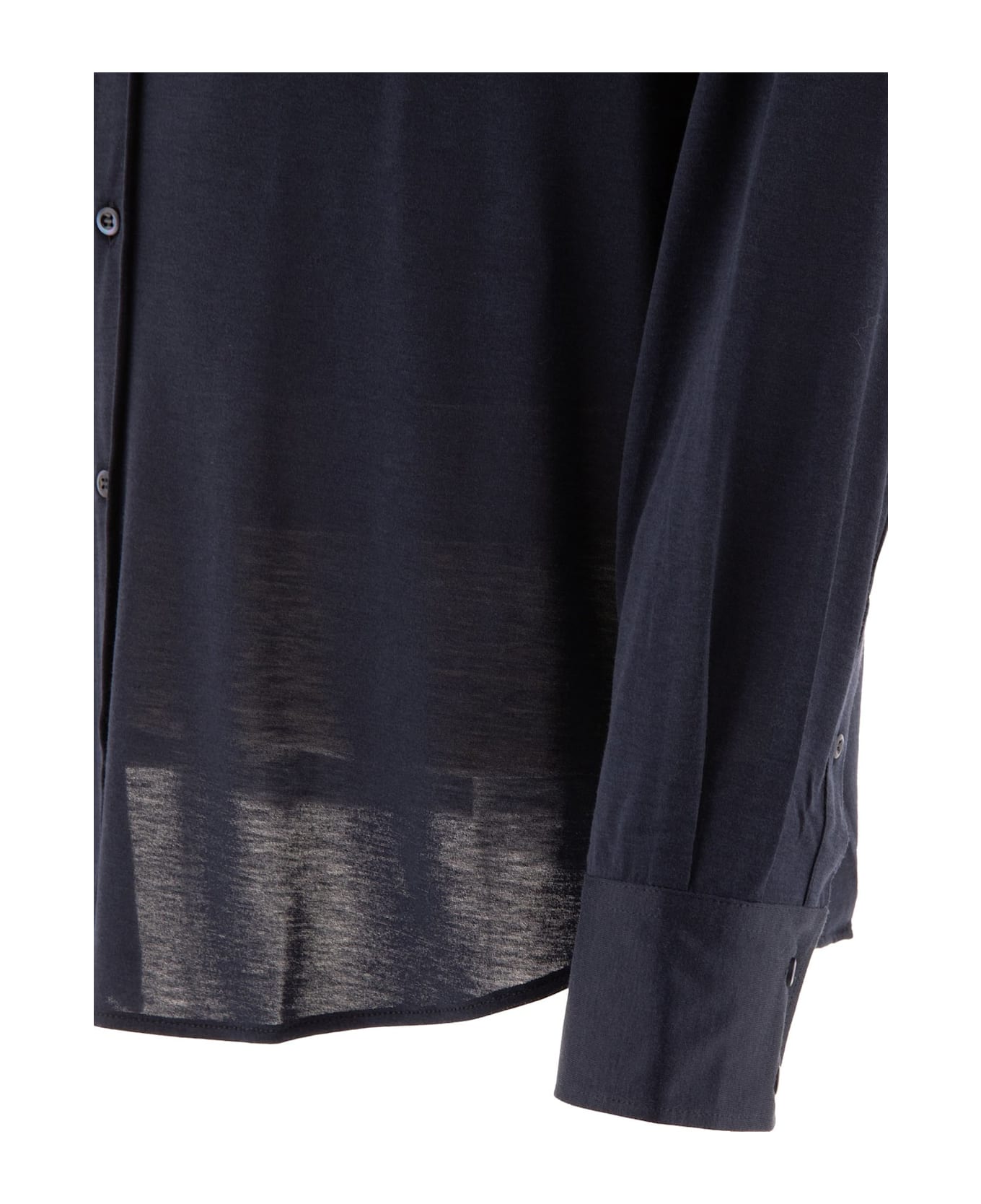 Brunello Cucinelli Buttoned Long-sleeved Shirt - BLUE