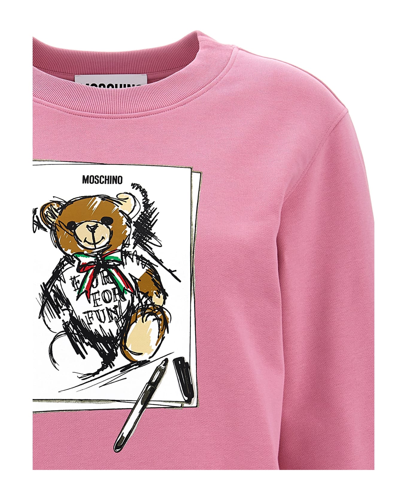 Moschino Print Sweatshirt - Pink