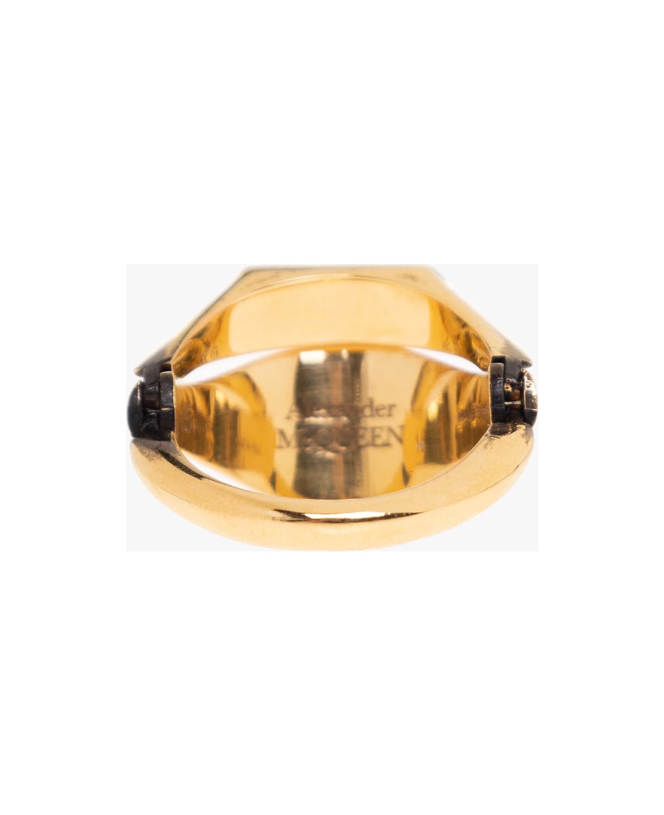 Alexander McQueen Ring With Logo - GOLD リング