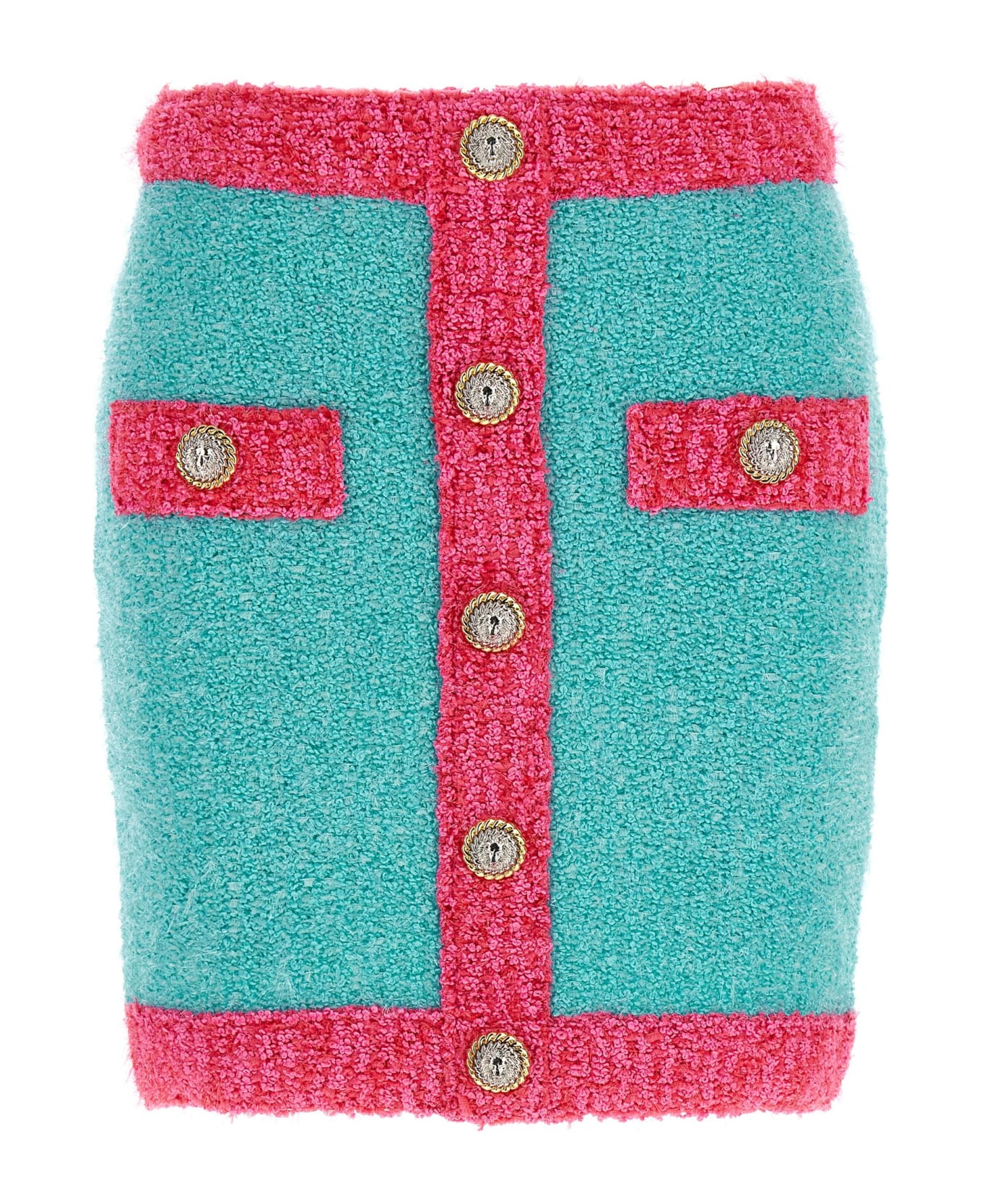 Balmain 'leone' Button Two-tone Skirt - Multicolor