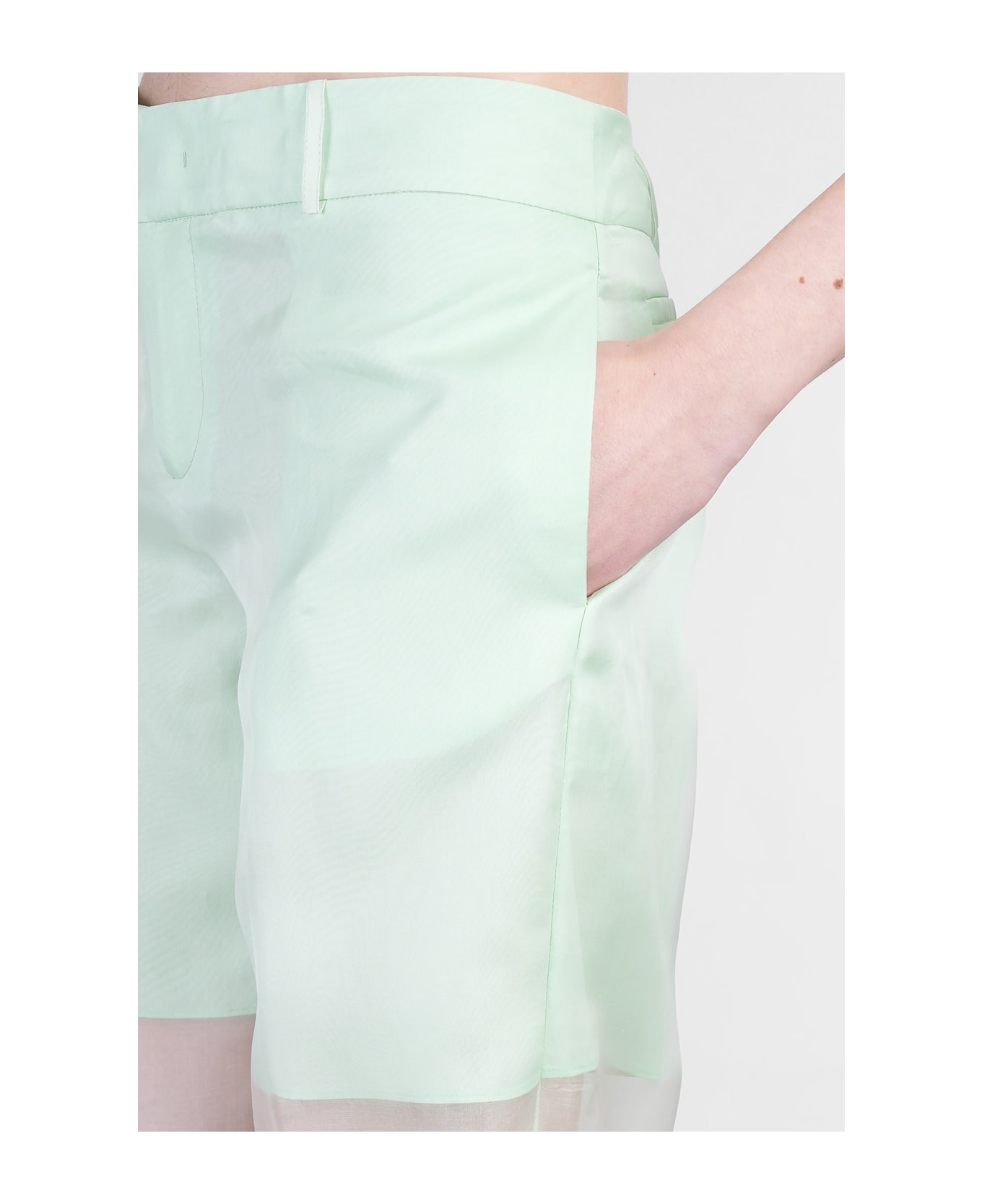 Del Core Pants In Green Silk - green