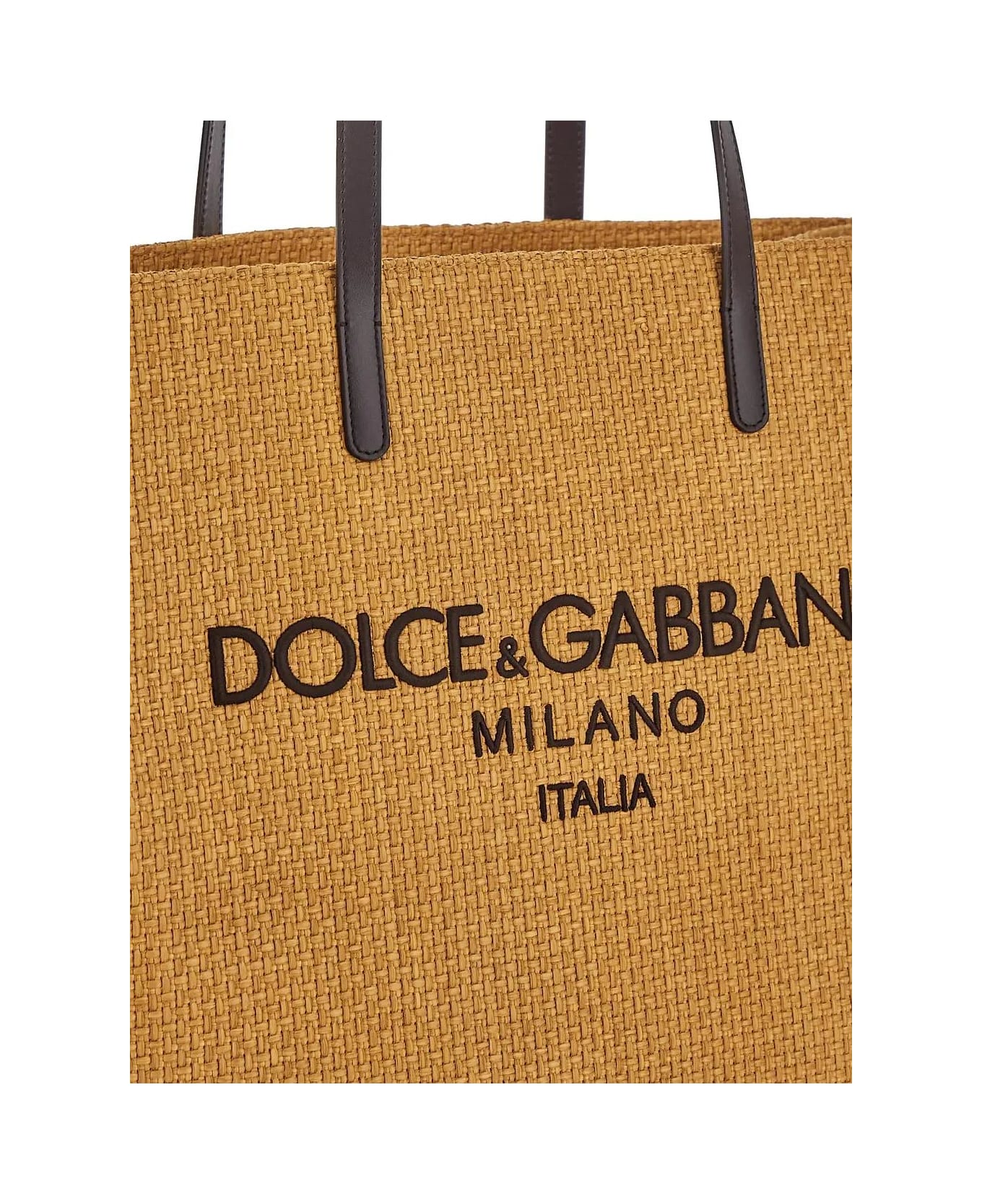 Dolce & Gabbana Large Rayon Shopper Bag - Cammello トートバッグ