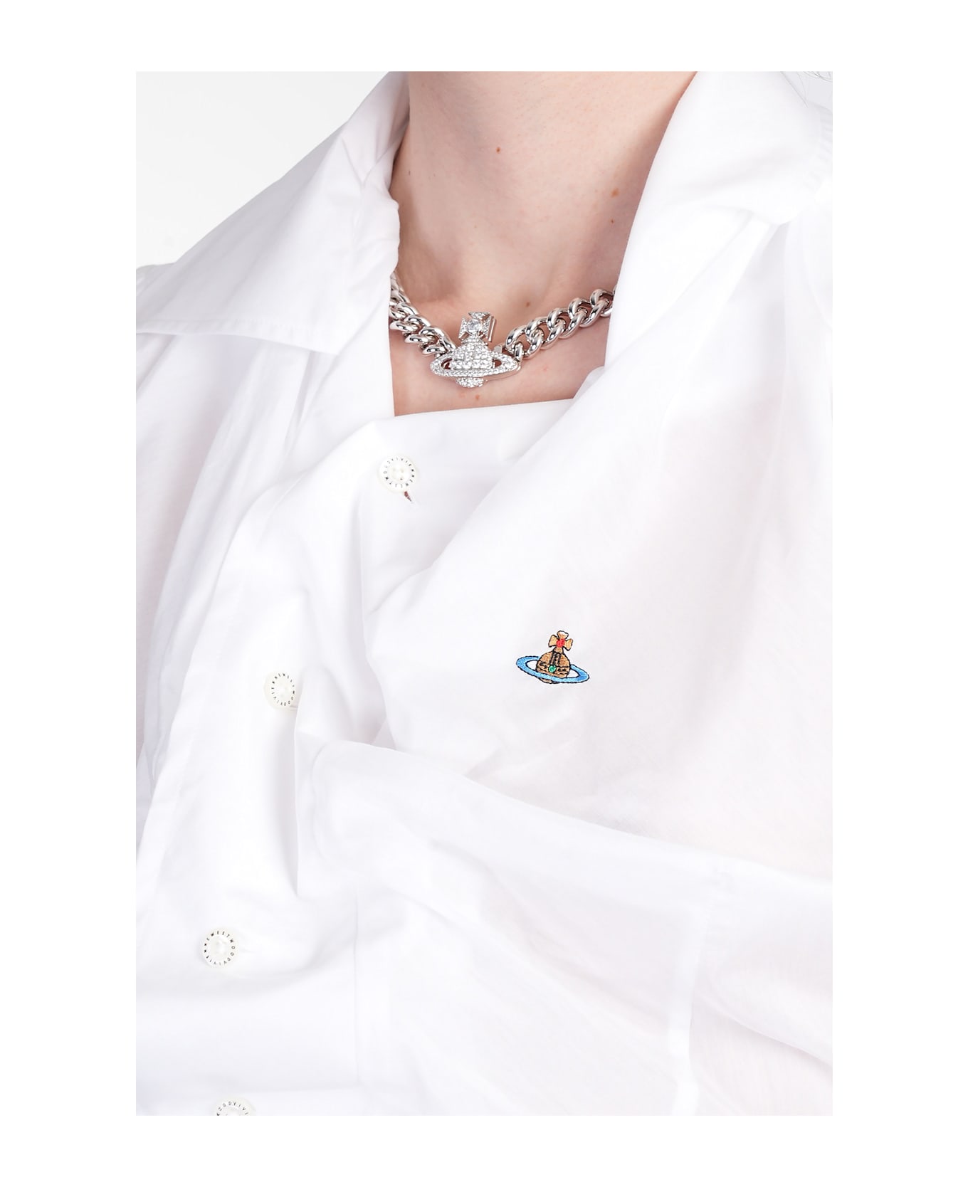 Vivienne Westwood Ss Drunken Shirt In White Cotton - white