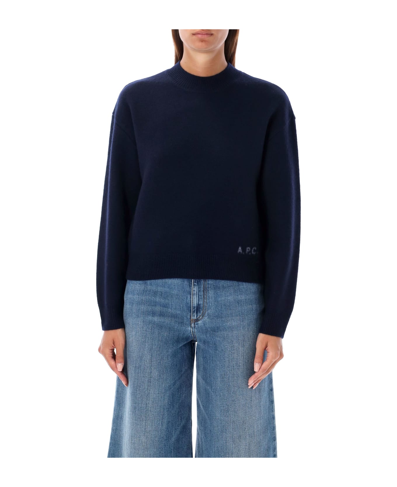 A.P.C. Esther Knit Crew Neck - NAVY